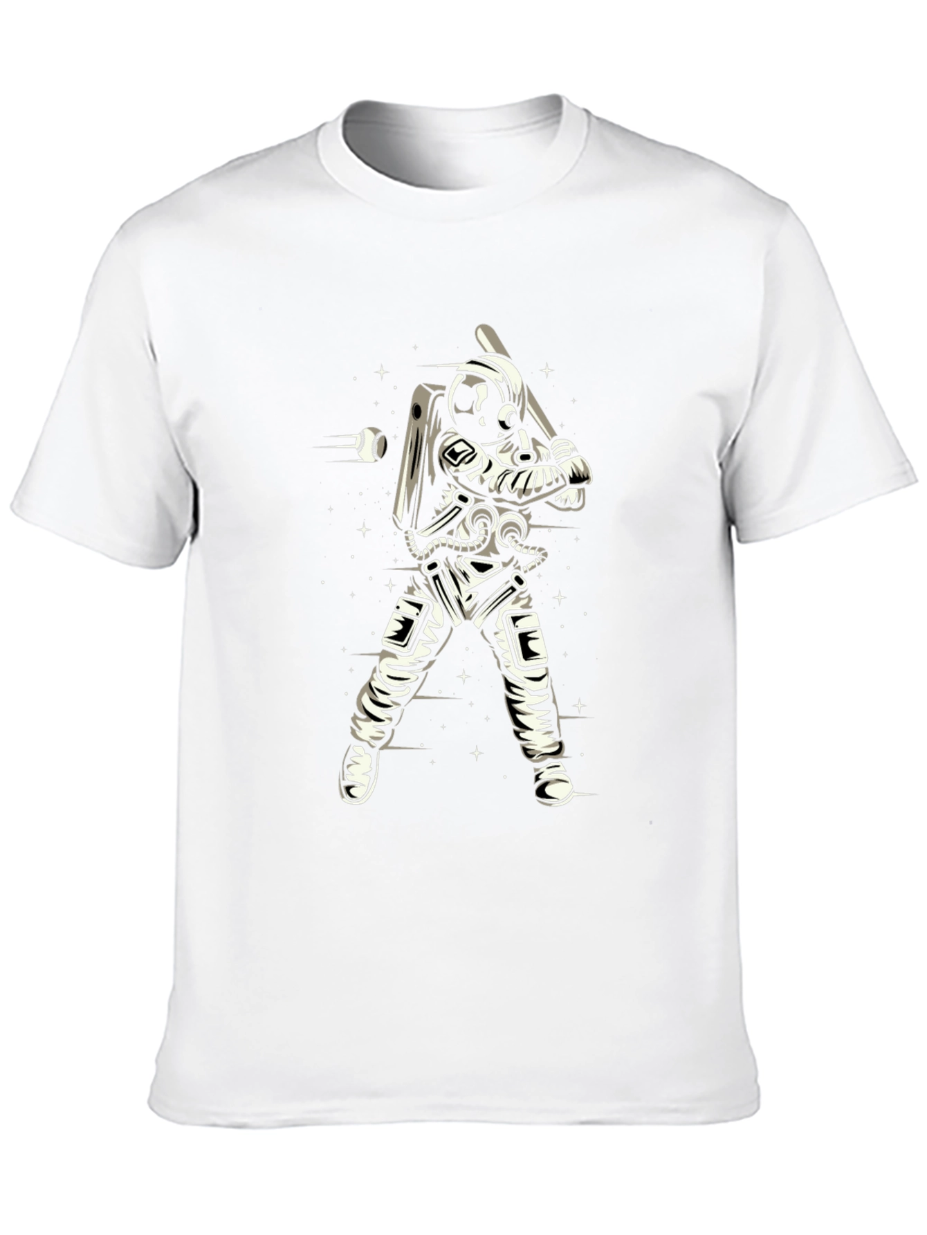 Black Astronaut Baseball T-Shirt - Space Hitter Tee view 10