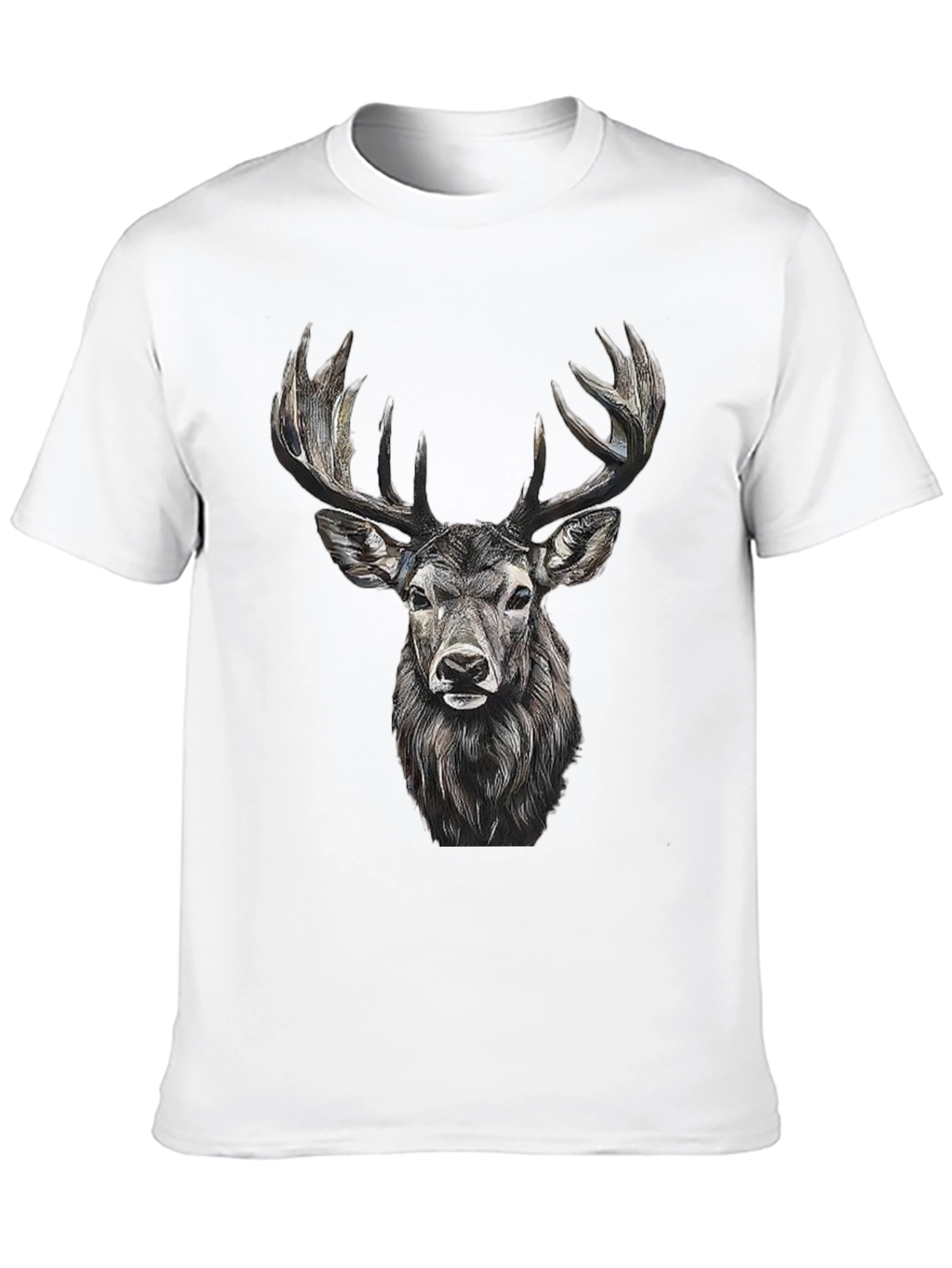 Black Deer Graphic Tee - Black Cotton Blend view 10