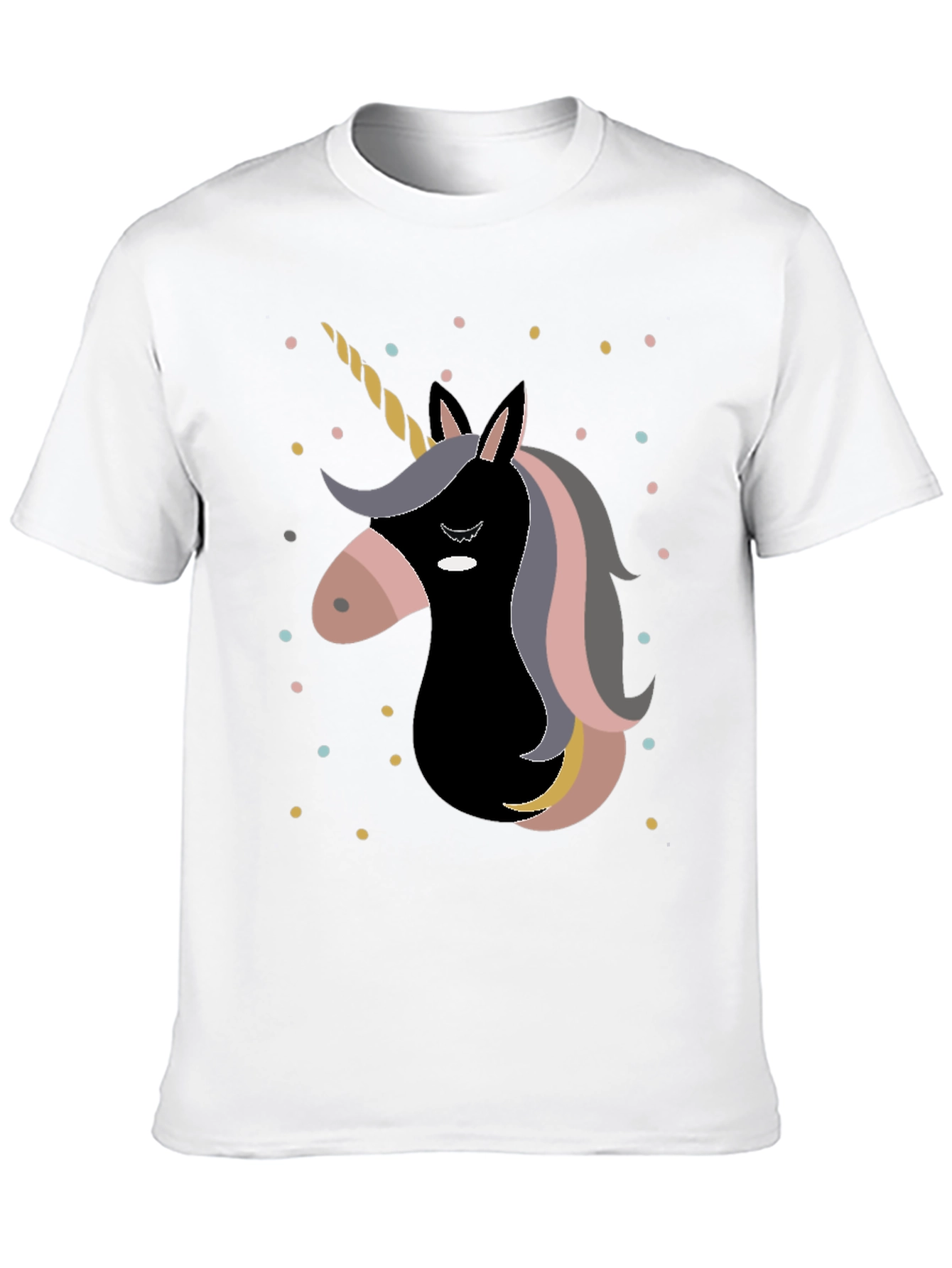Black Unicorn Graphic Print Black T-Shirt view 10