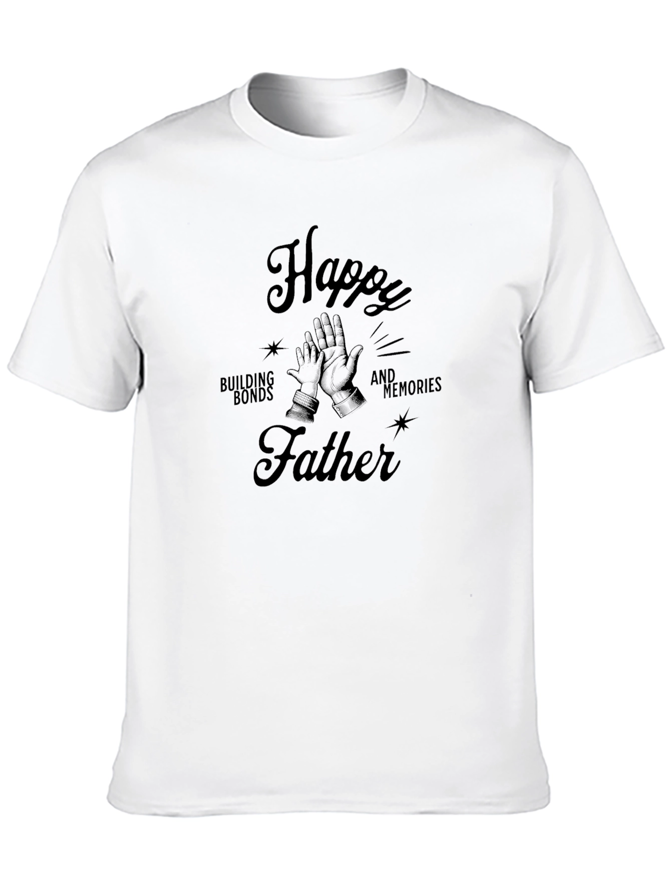 Black Happy Father Building Bonds T-Shirt view 10