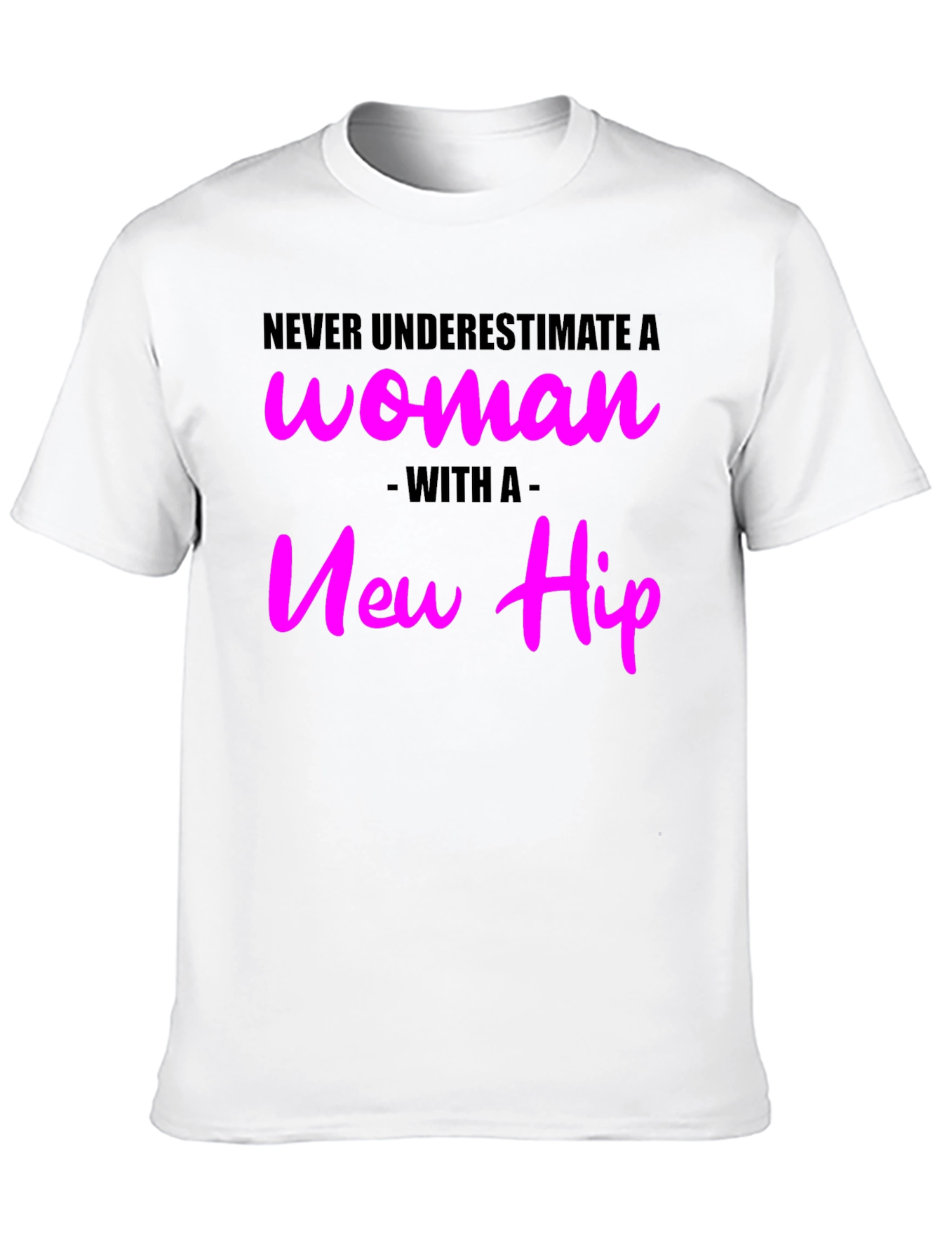 Black Never Underestimate Woman with New Hip Black Tee view 10