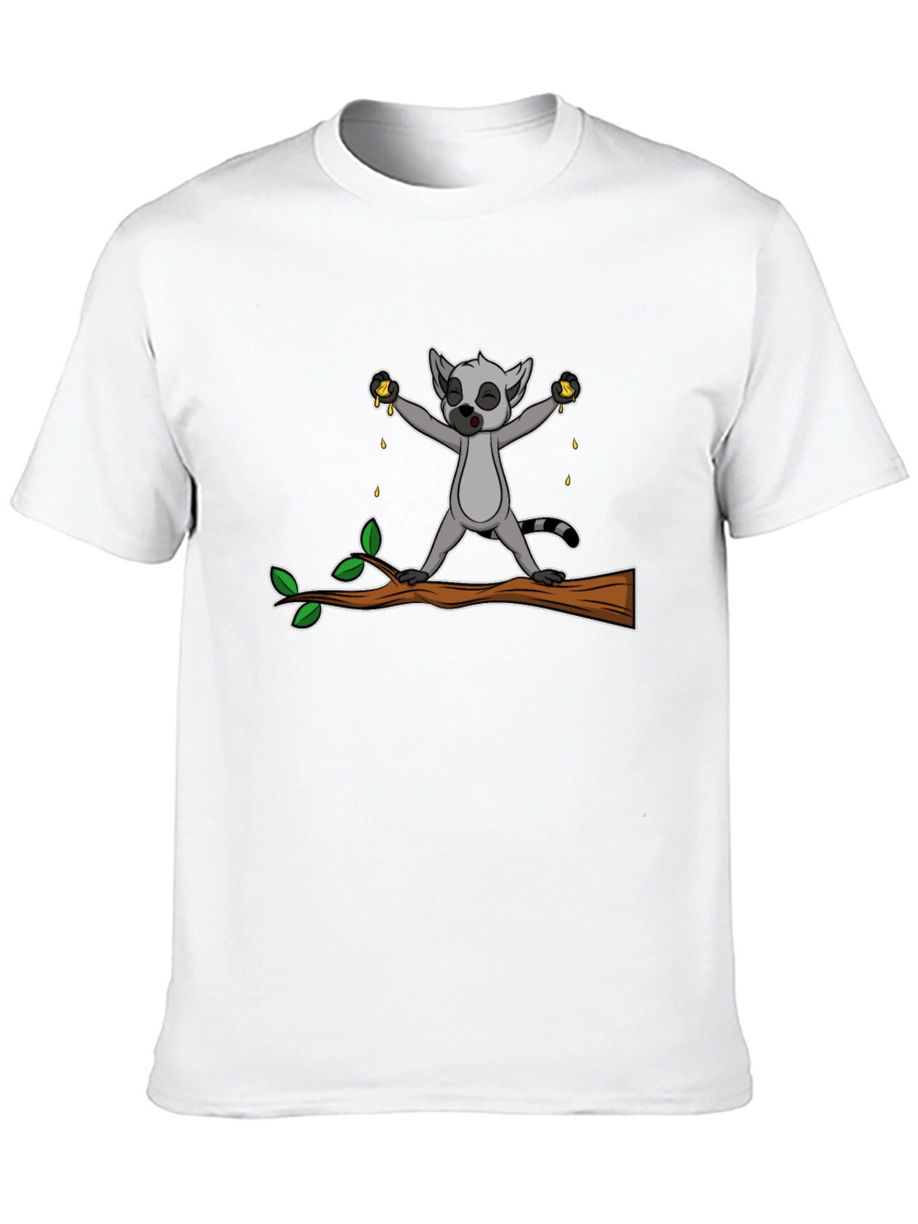 Black Lemur Squeezing Fruit Graphic Tee view 10