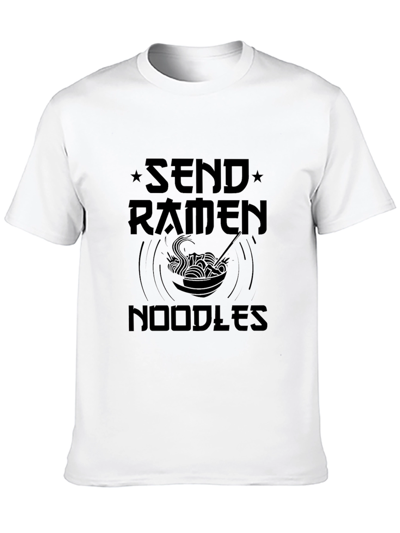 Black Send Ramen Noodles Graphic Tee - Black T-Shirt view 10