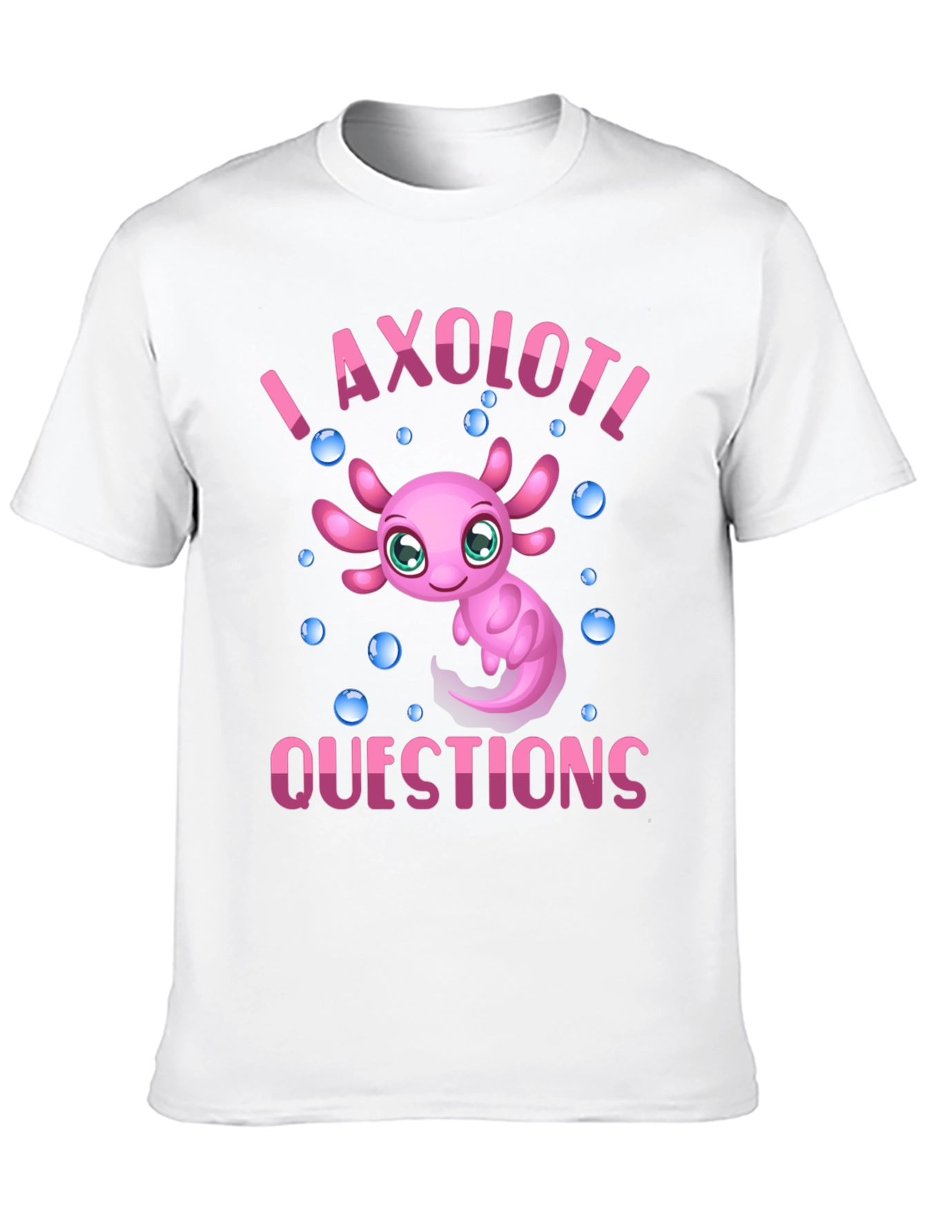 Black I Axolotl Questions Black T-Shirt view 10