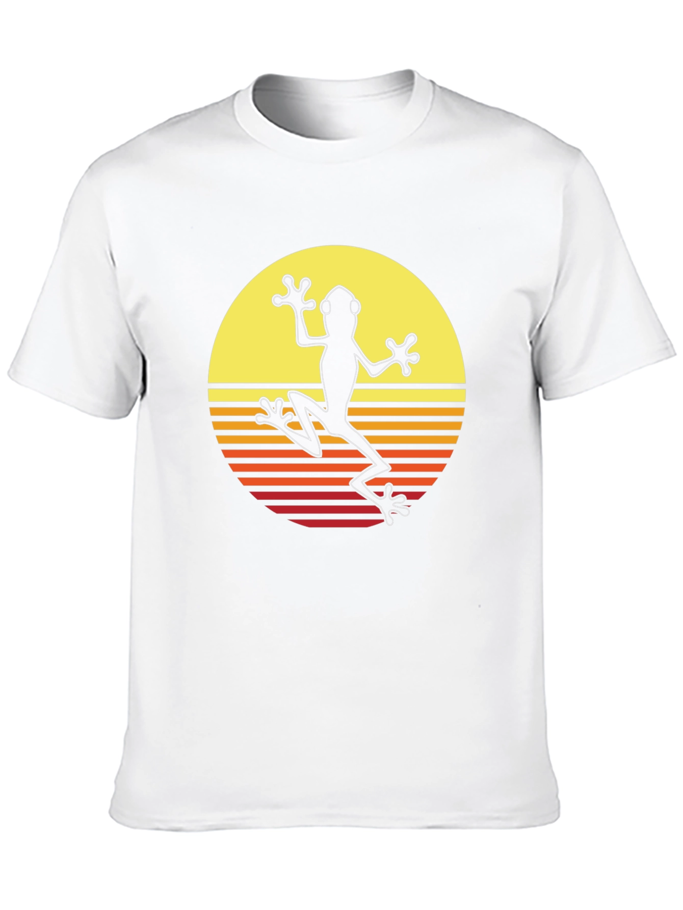 Black Retro Frog Graphic Tee - Men's Black T-Shirt view 10