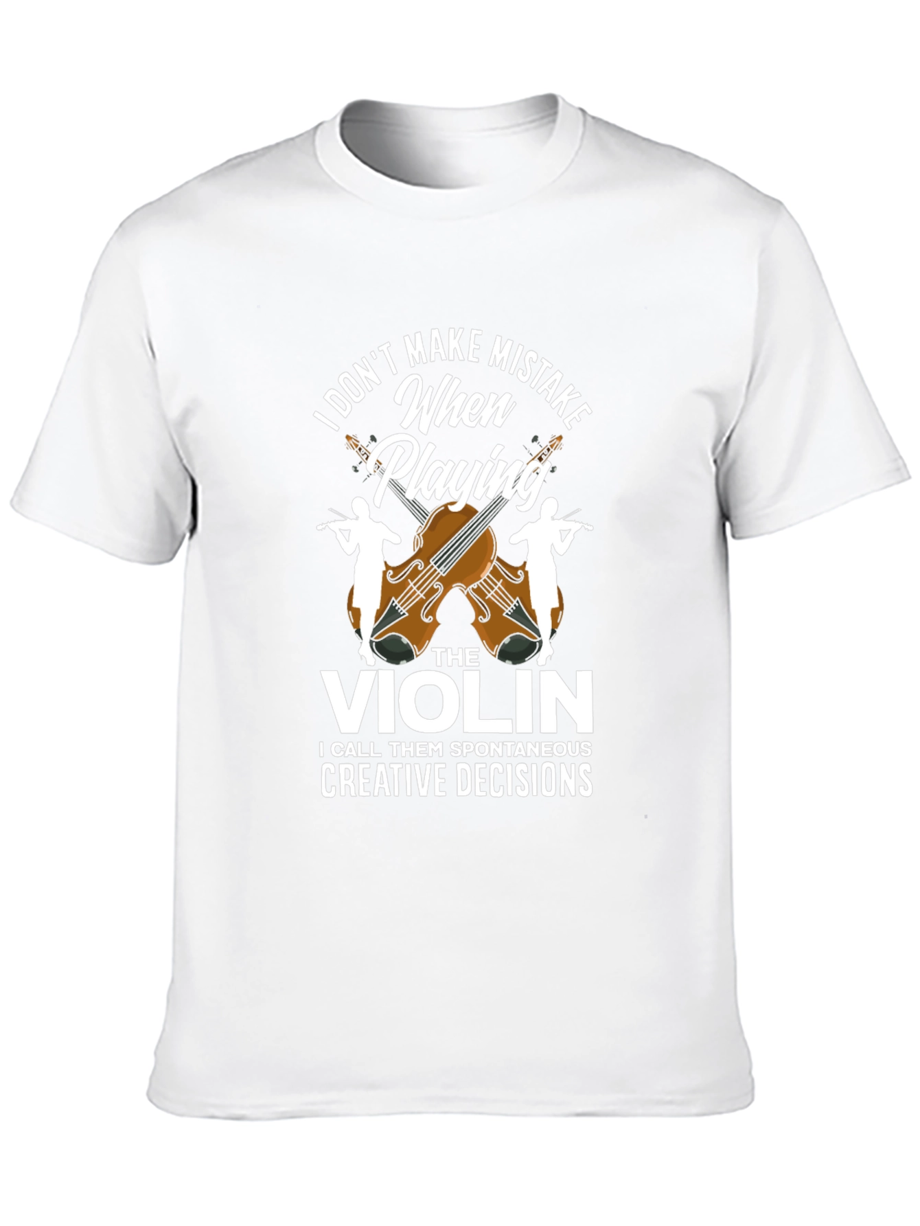 Black Funny Violinist T-Shirt - I Don't Make Mistakes view 10