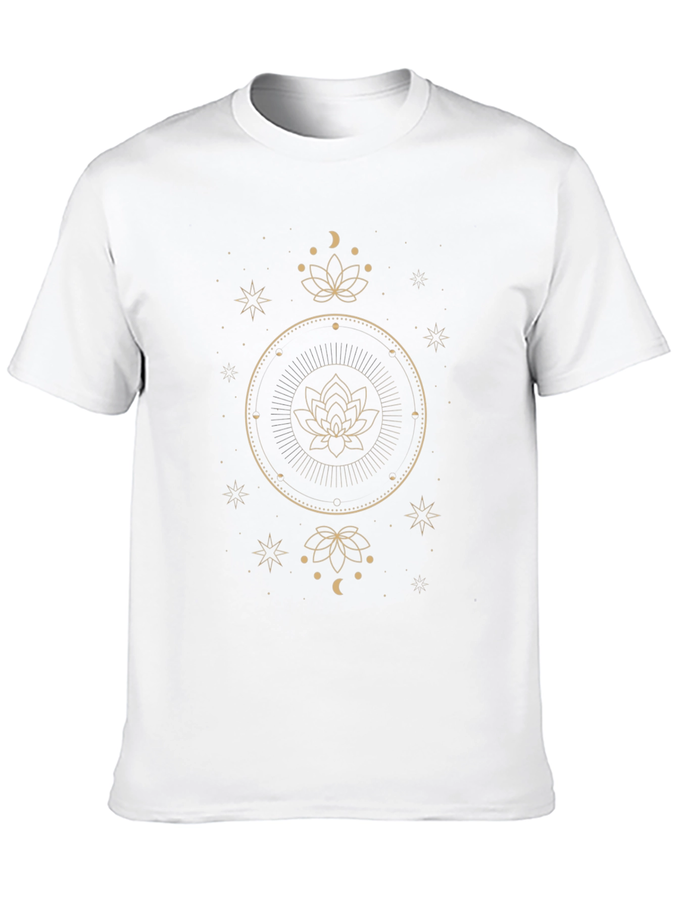 Black Mystic Lotus Graphic Tee - Stylish Black T-Shirt view 10
