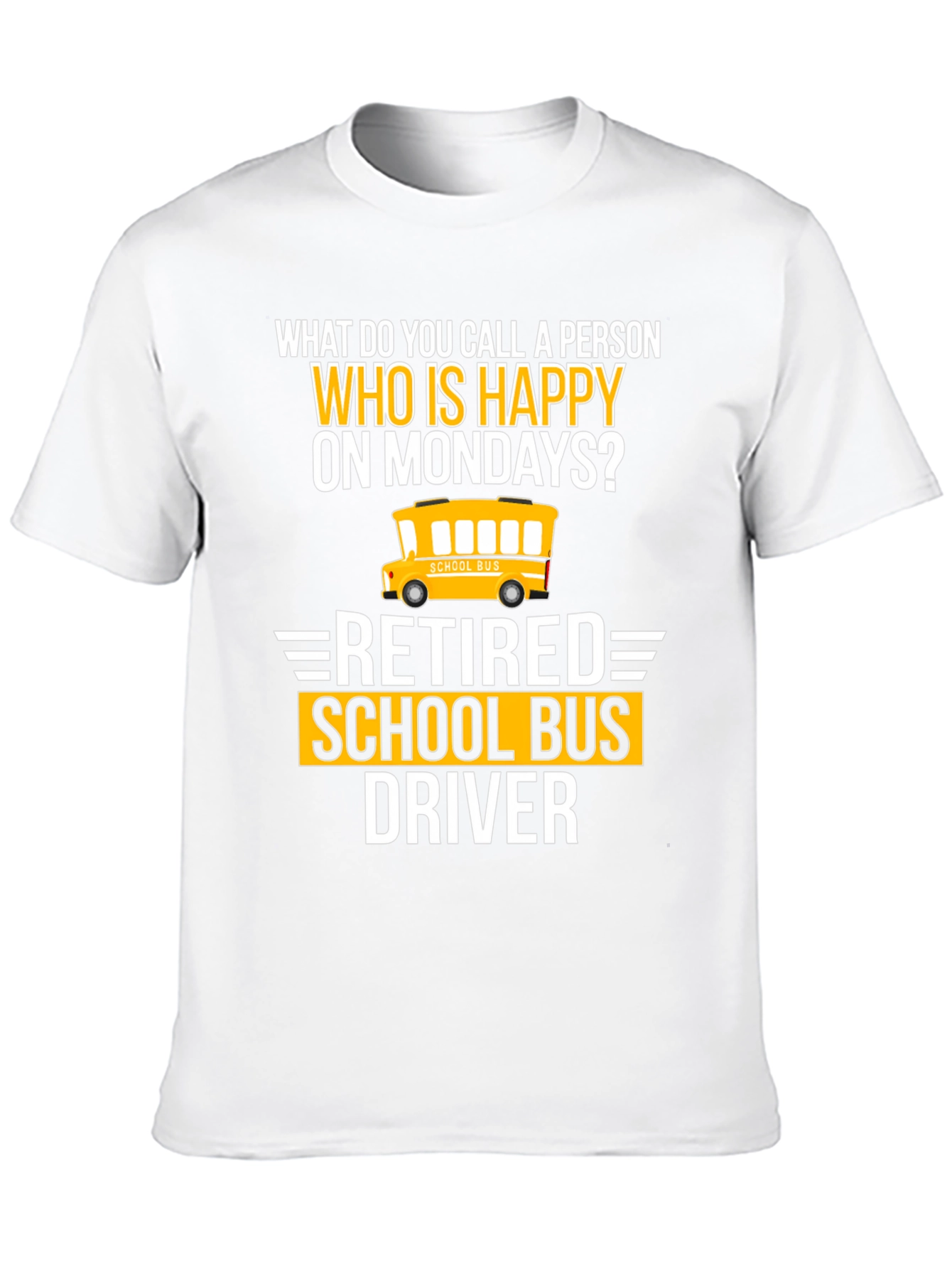 Black Retired School Bus Driver T-Shirt view 10