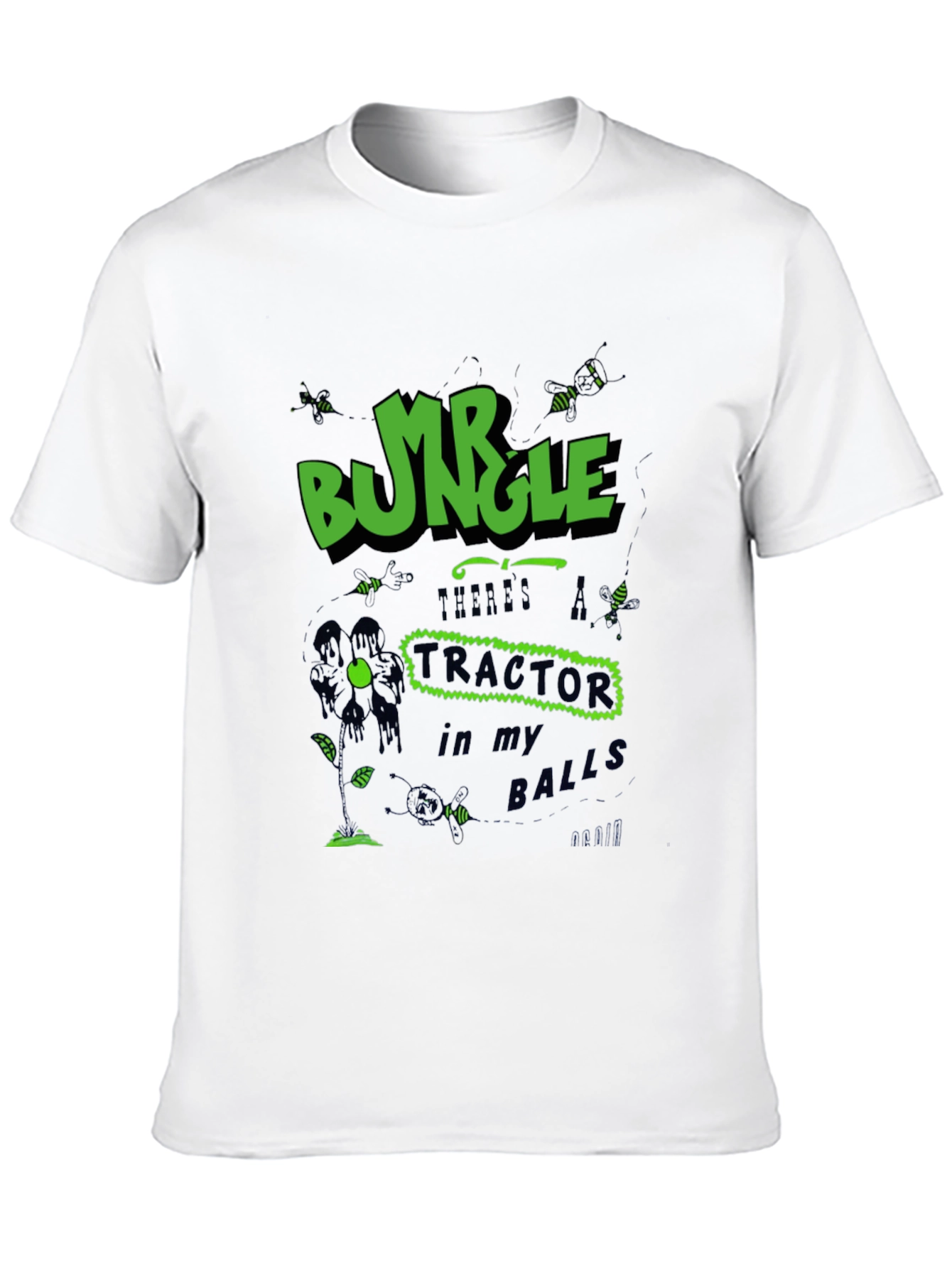 Black Mr. Bungle Tractor Balls T-Shirt view 10