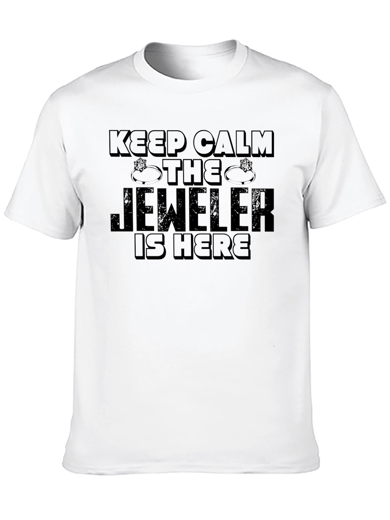 Black Keep Calm The Jeweler Is Here Black T-Shirt view 10