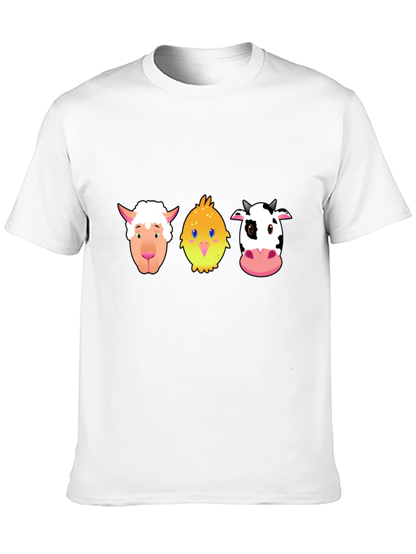 Black Cartoon Farm Animal T-Shirt view 10