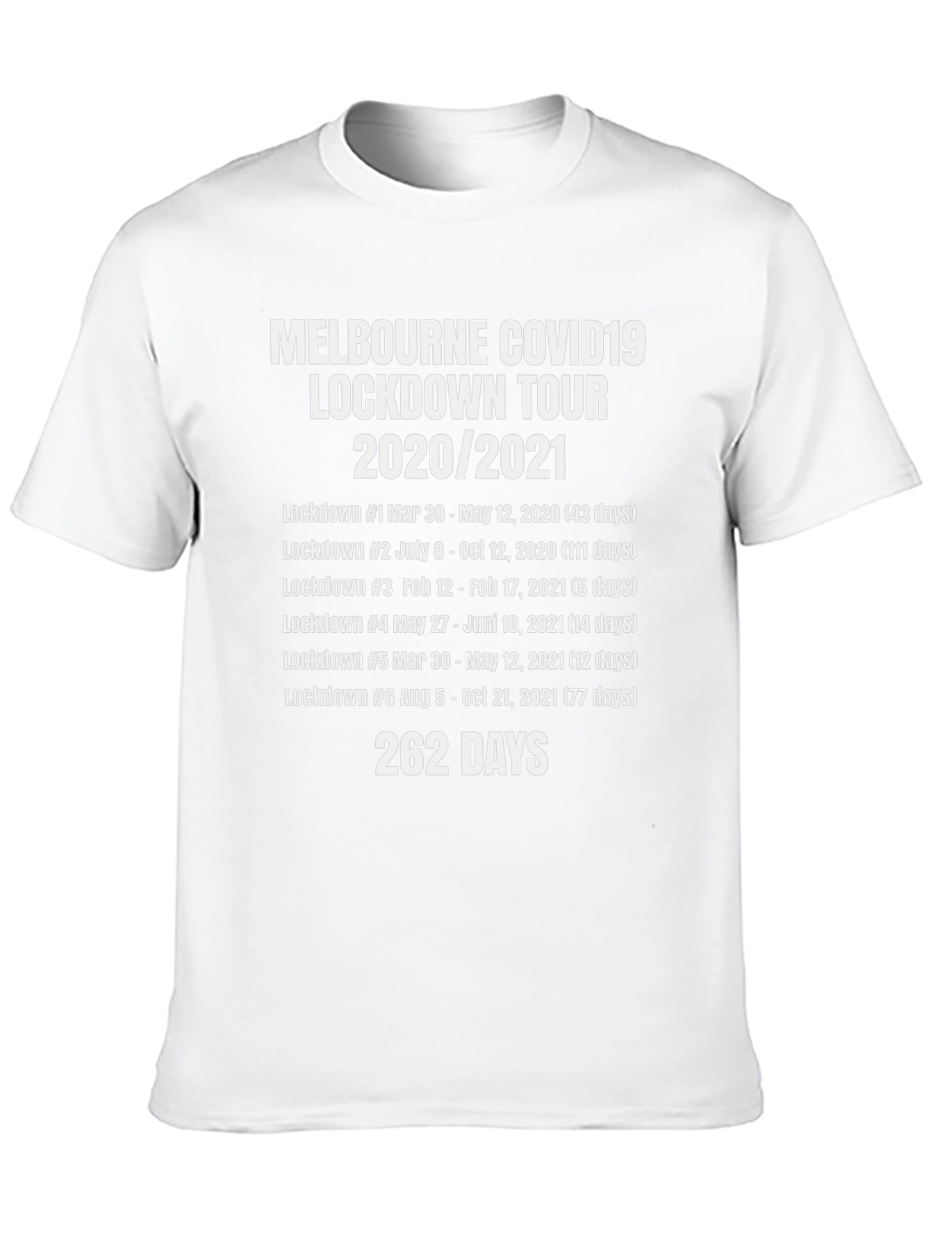 Melbourne Lockdown Tour 2020/2021 T-Shirt - 10