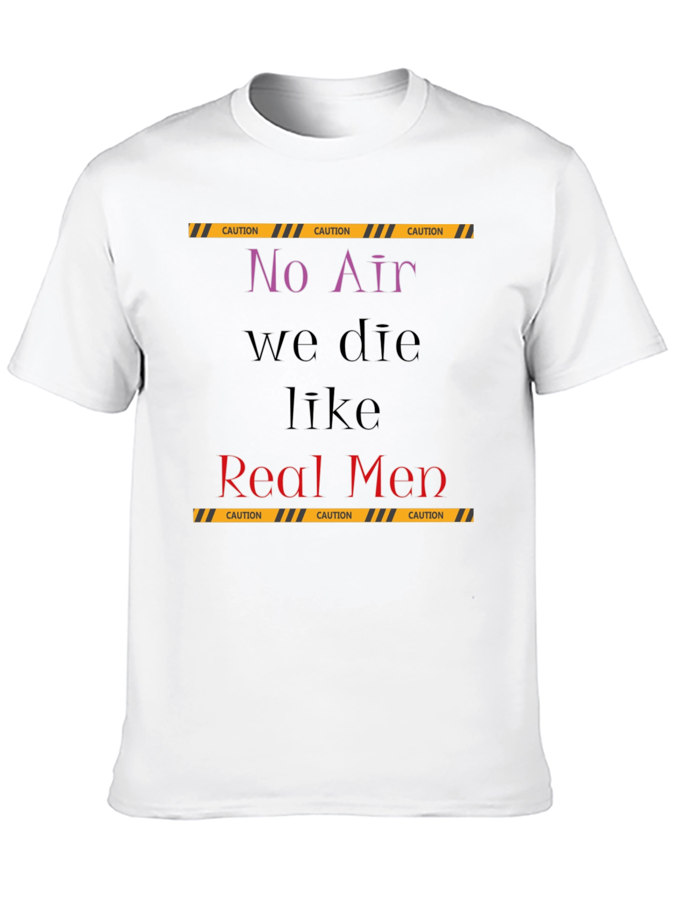 Black No Air Real Men Graphic T-Shirt view 10