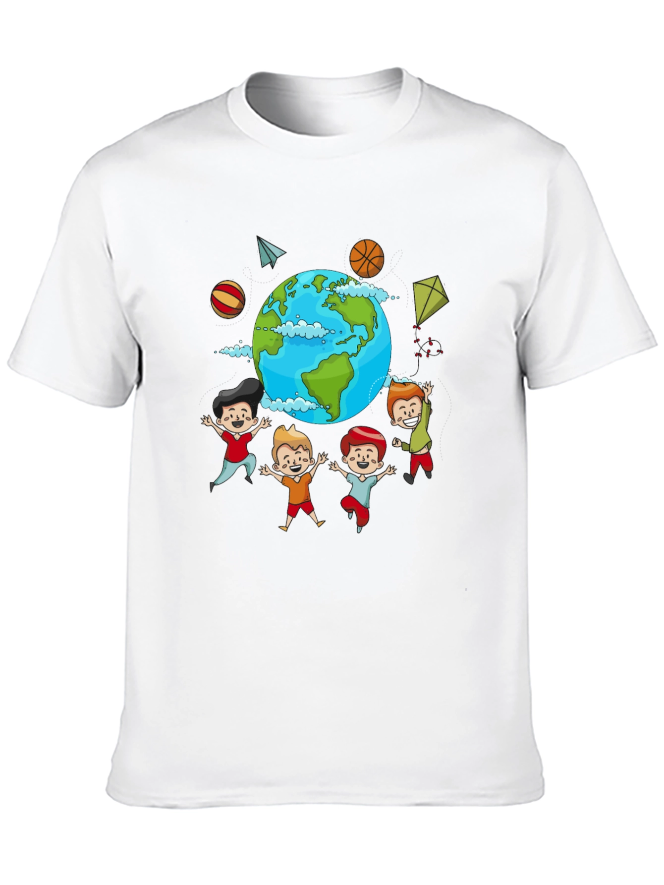 Black Global Kids Graphic T-Shirt - World Friendship Tee view 10