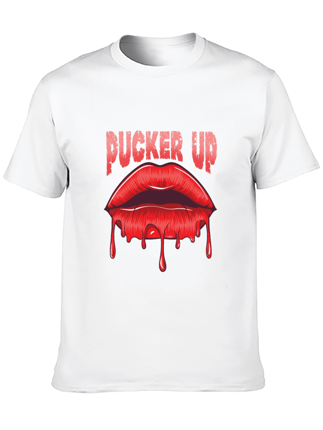 Black Pucker Up Lips Graphic T-Shirt view 10