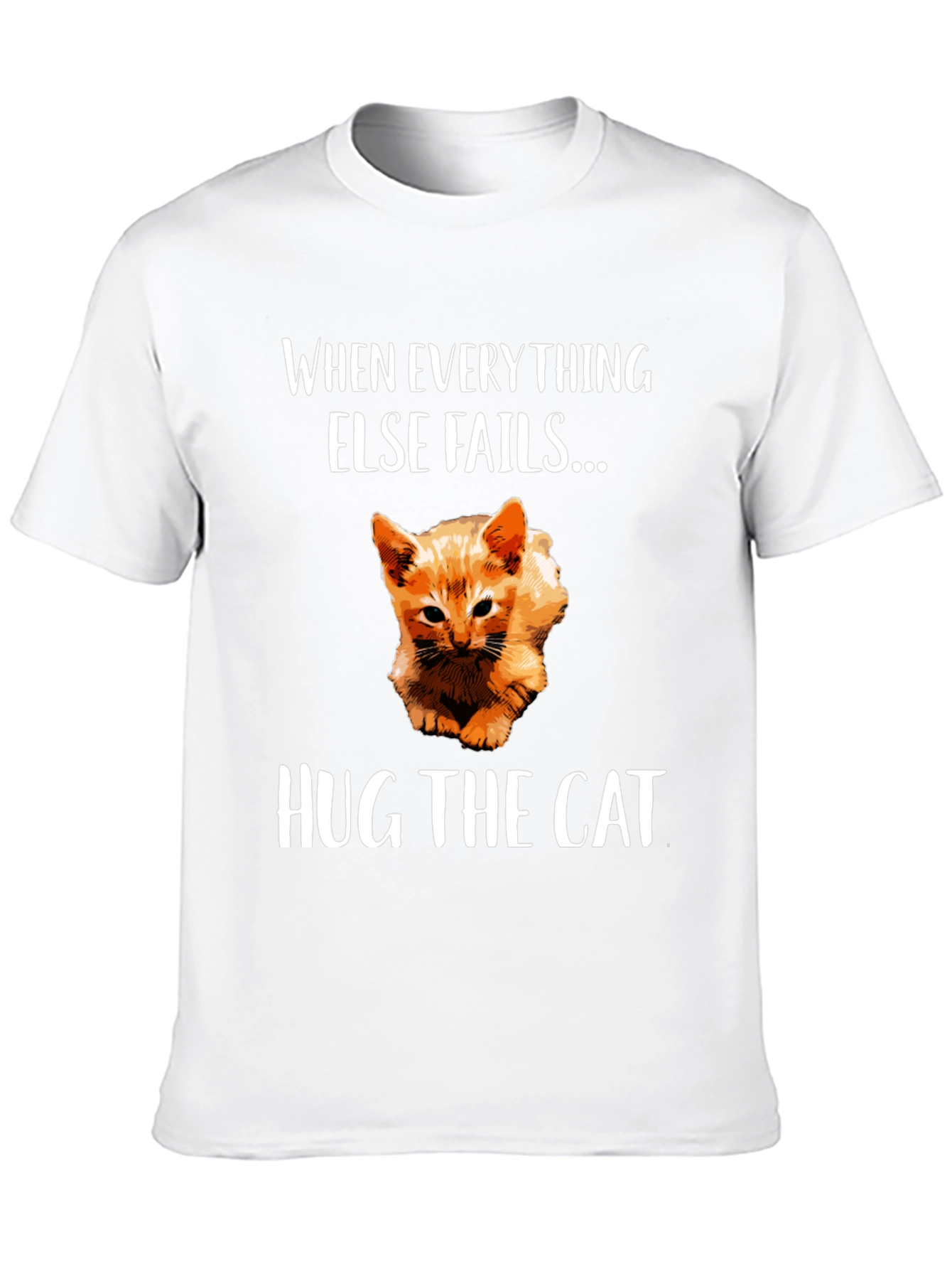 Black Hug The Cat T-Shirt Funny Graphic Tee view 10
