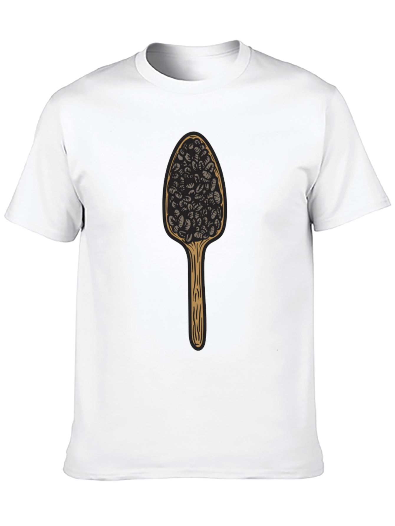 Black Novelty Spoon Black T-Shirt view 10
