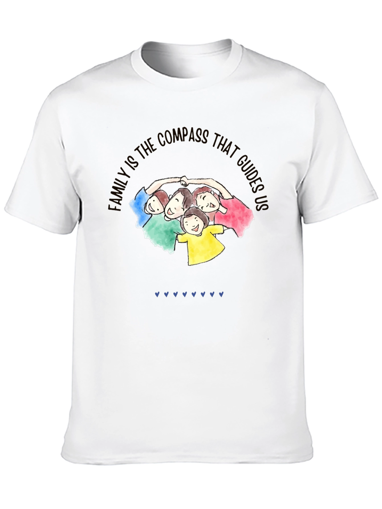 Black Family Compass Graphic Tee - Unisex Cotton Blend view 10