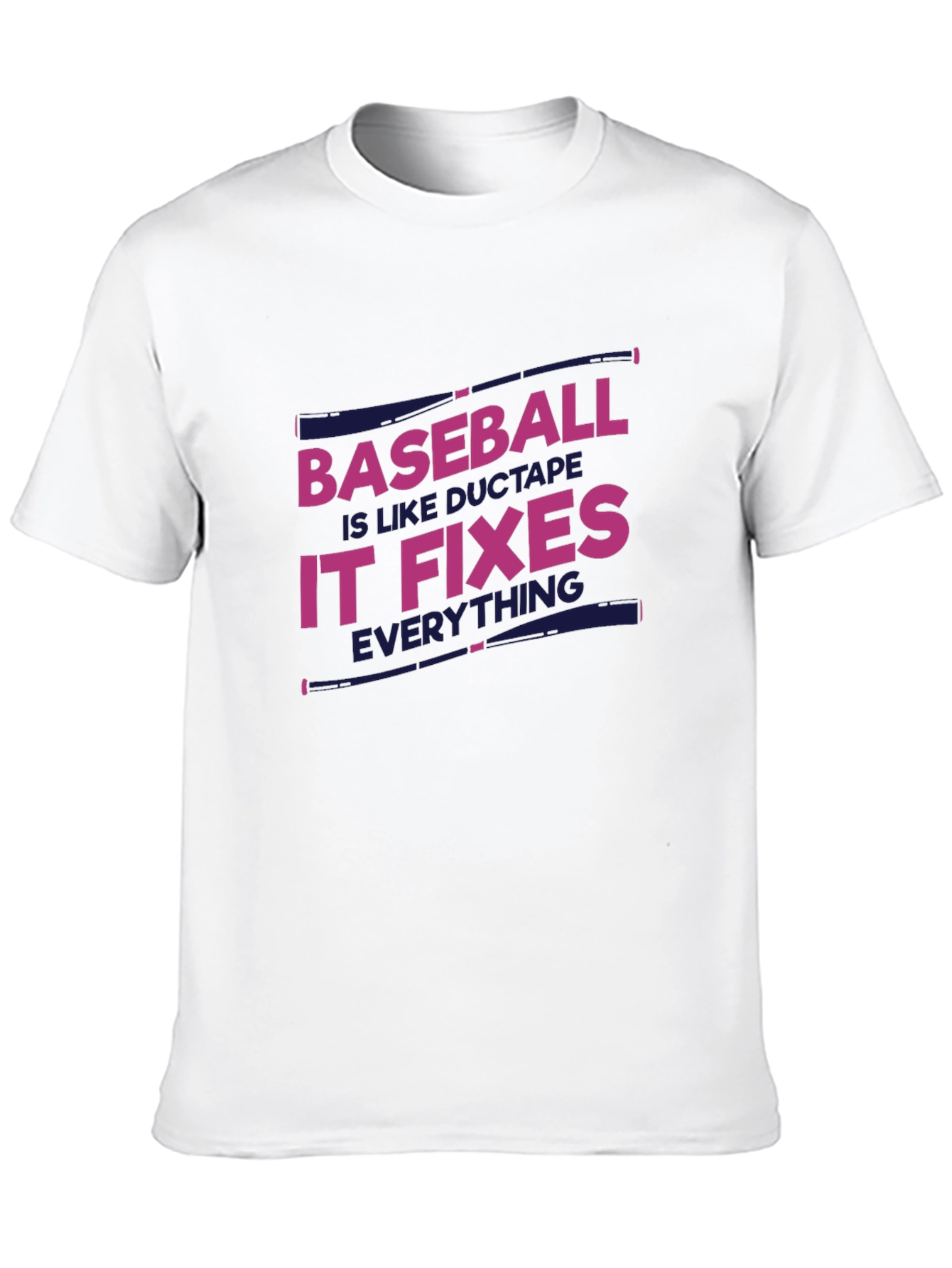 Black Baseball Fixes Everything T-Shirt - Black view 10