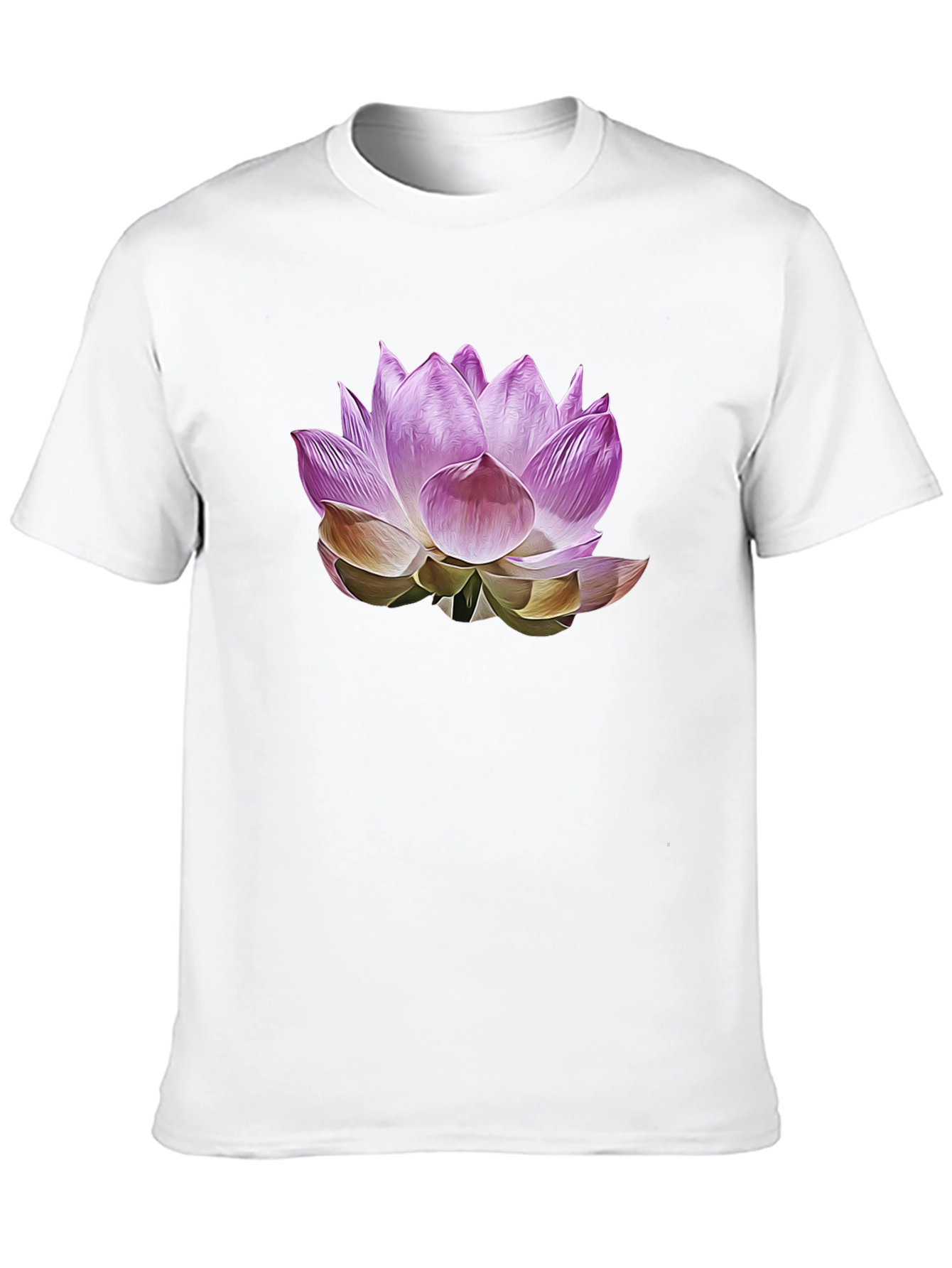 Black Lotus Flower Graphic Black T-Shirt view 10