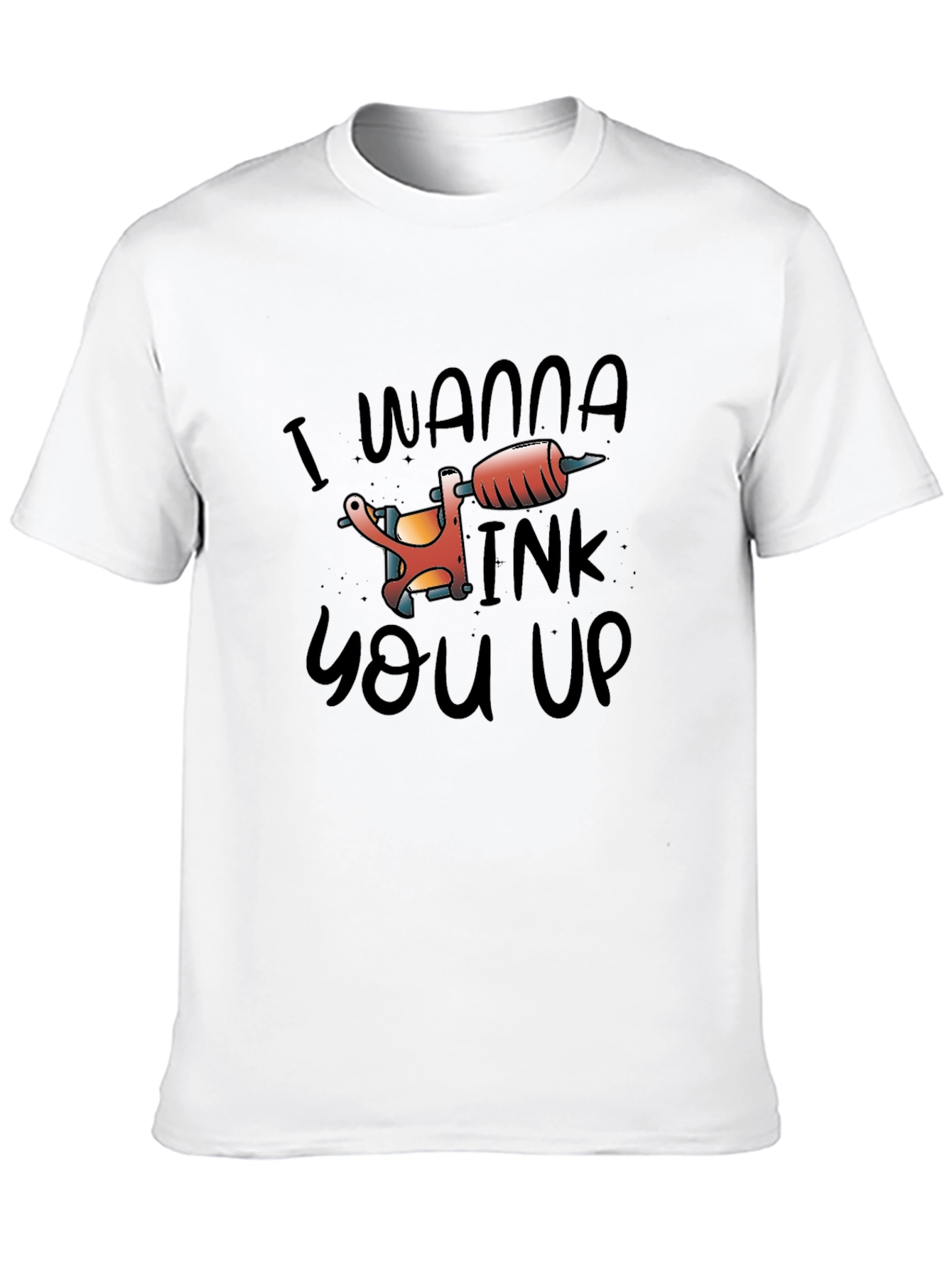 Black I Wanna Ink You Up Tattoo Graphic T-Shirt view 10