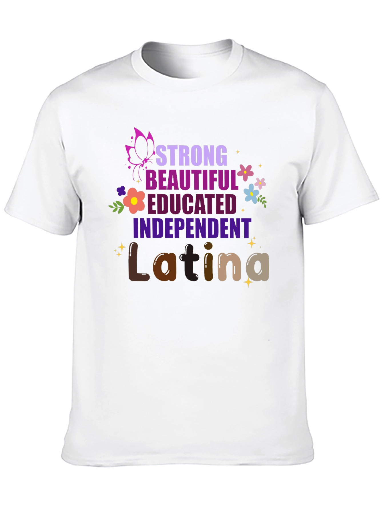Black Strong Latina Graphic Tee - Empowerment Shirt view 10