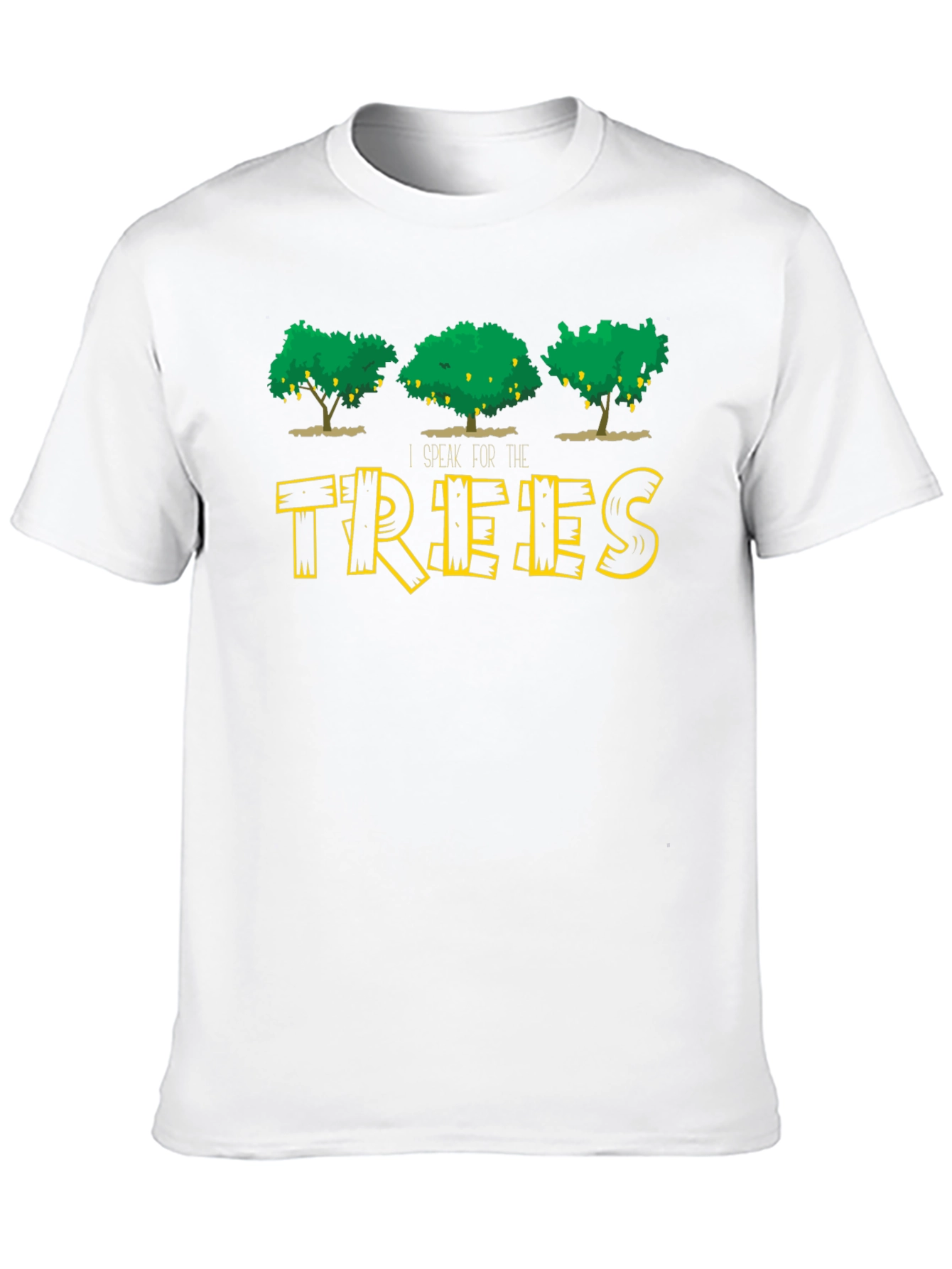 Black I Speak For The Trees Black T-Shirt view 10