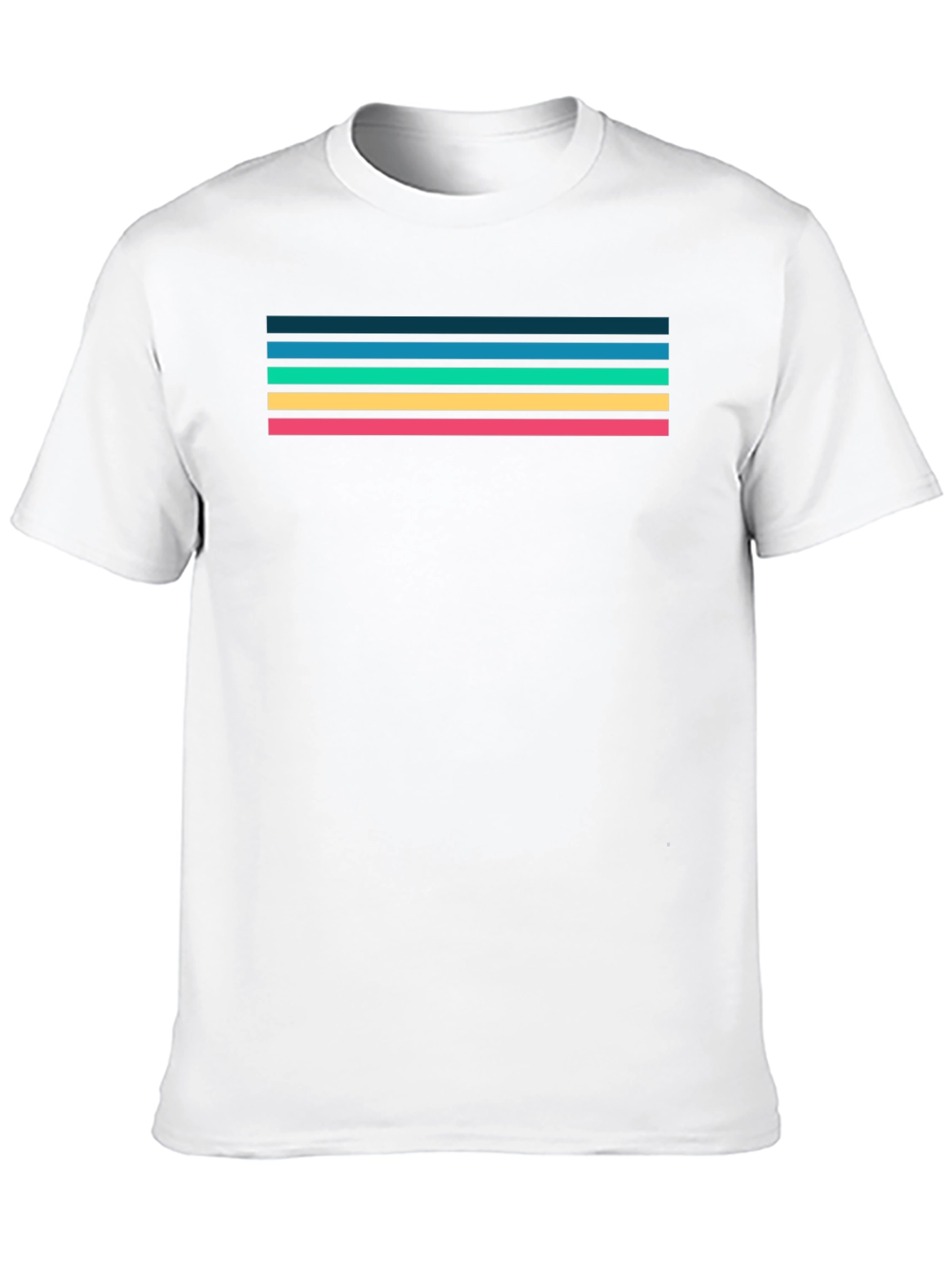 Black Retro Stripe Tee - Black Cotton Blend view 10