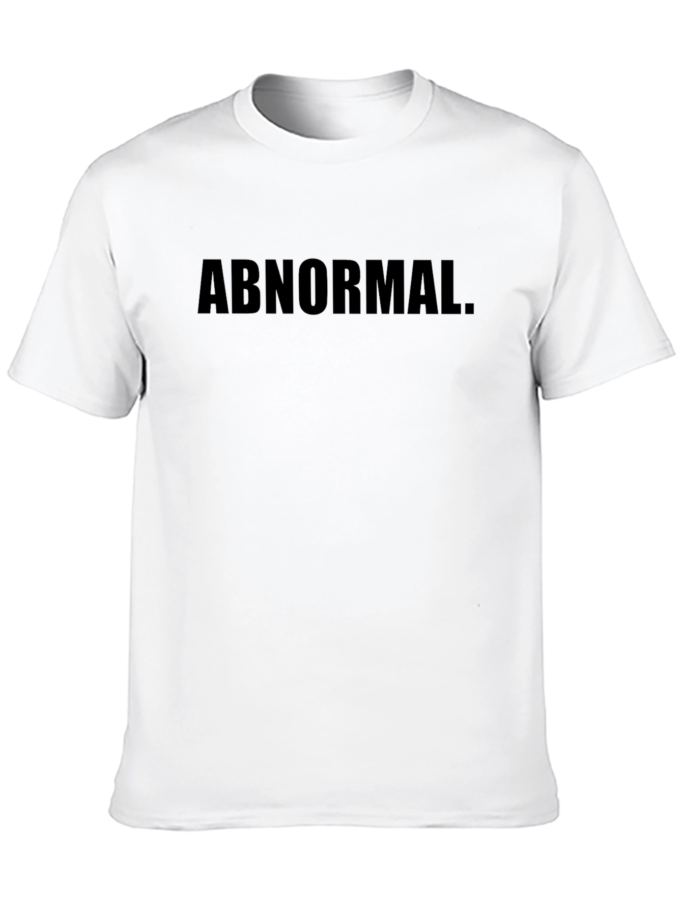 Black Abnormal Graphic Tee - Black Crew Neck T-Shirt view 10