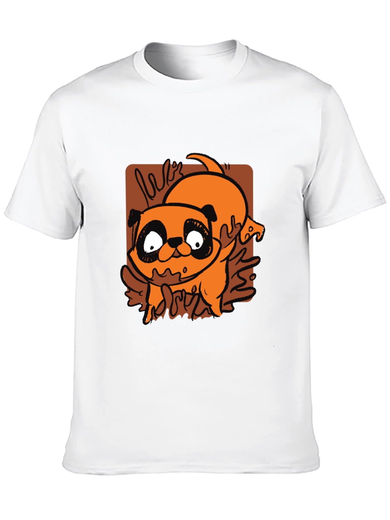 Black Cartoon Pug T-Shirt - Cute Dog Graphic Tee view 10