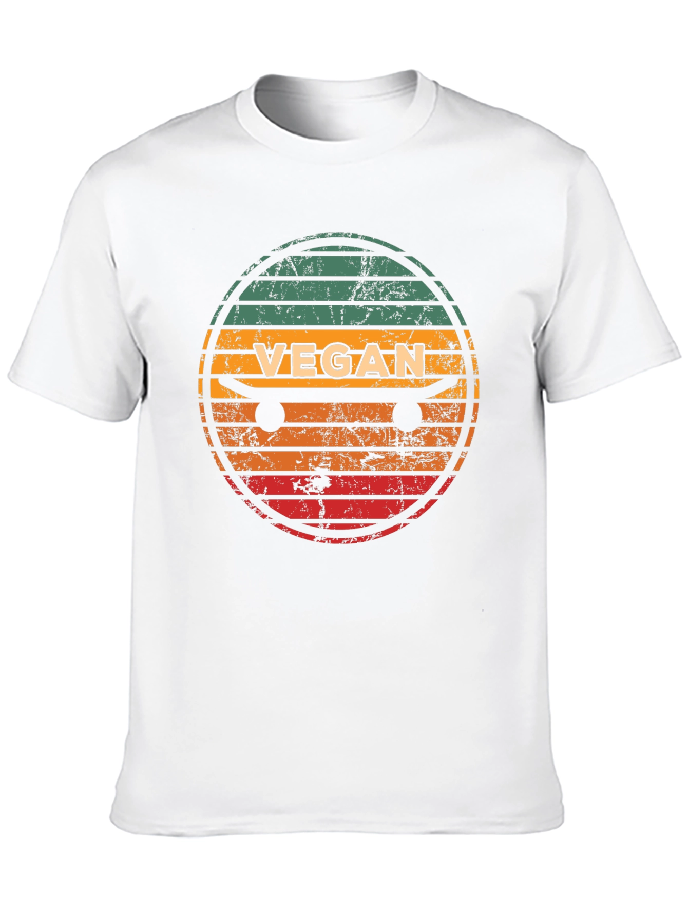 Black Vegan Skateboard T-Shirt - Retro Style Tee view 10