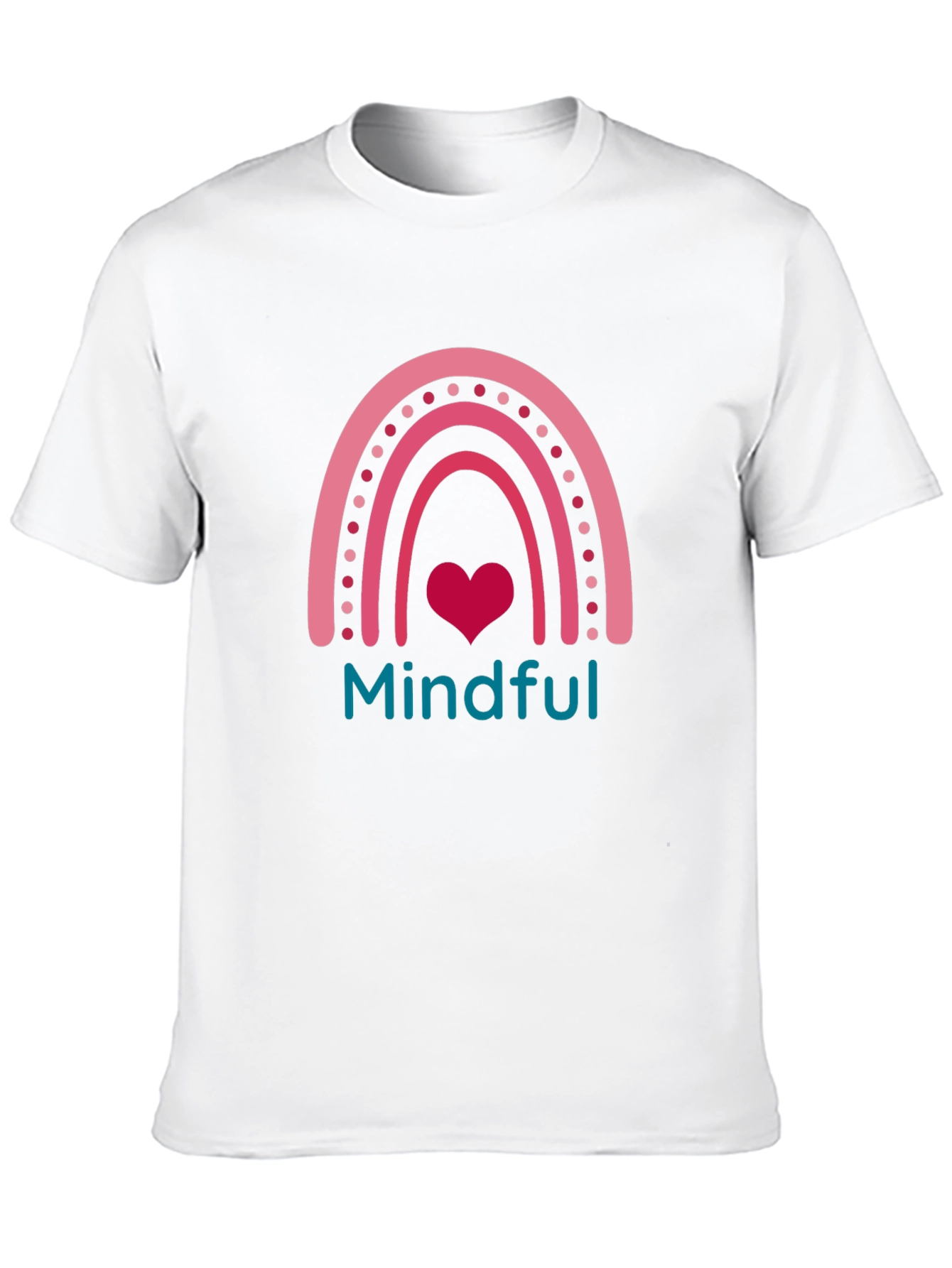 Black Mindful Rainbow Heart T-Shirt - Unisex view 10