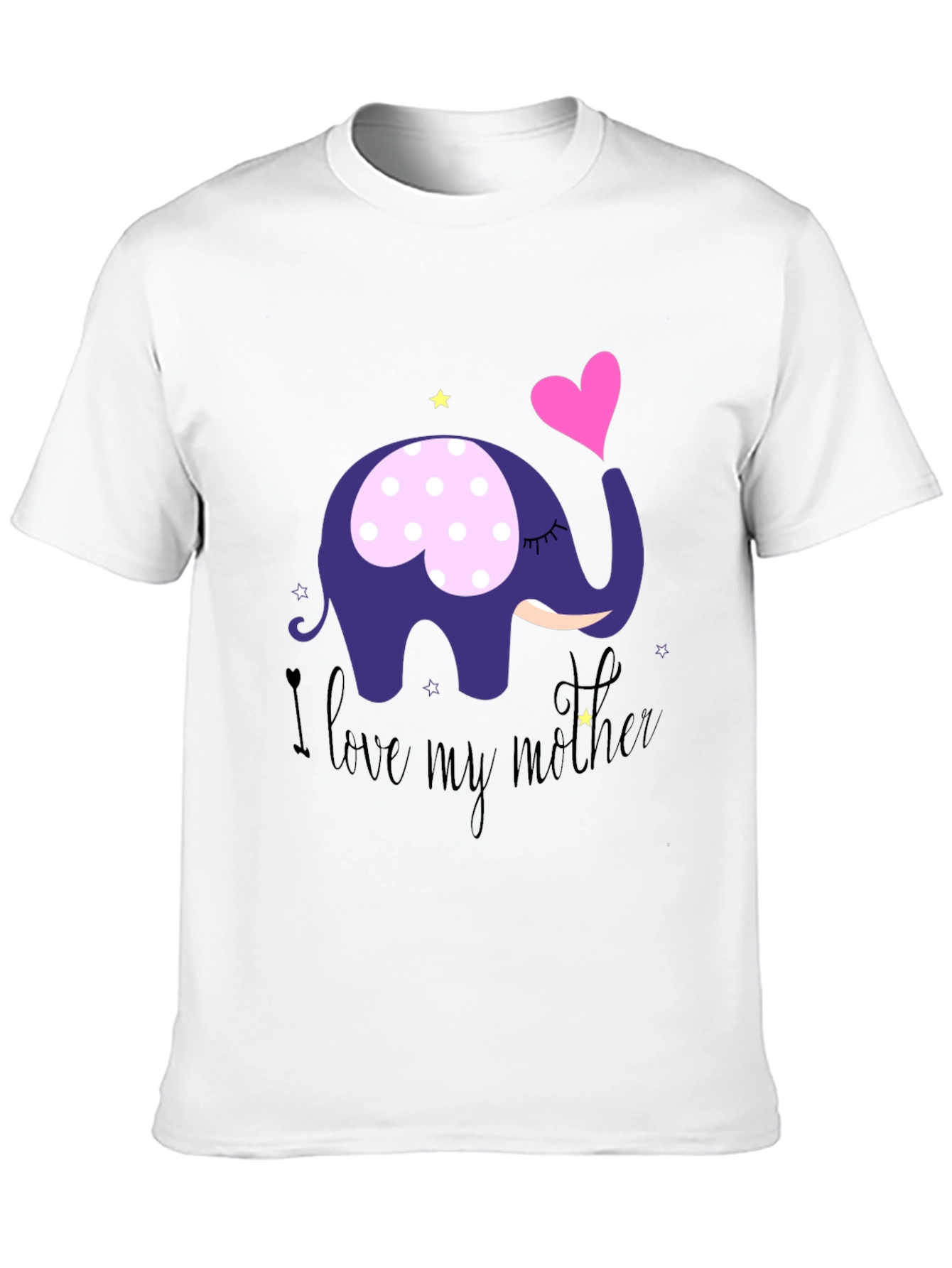 Black I Love My Mother Elephant T-Shirt - Soft Cotton Tee view 10