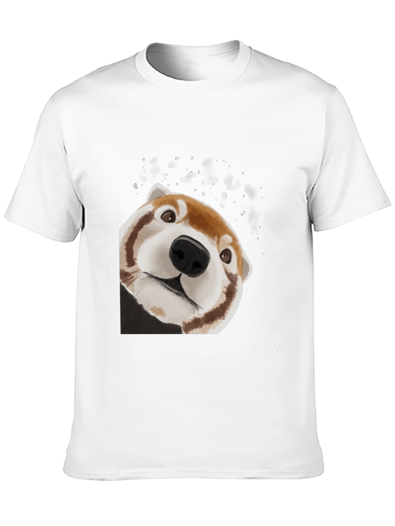 Black Red Panda Peek Black T-Shirt view 10