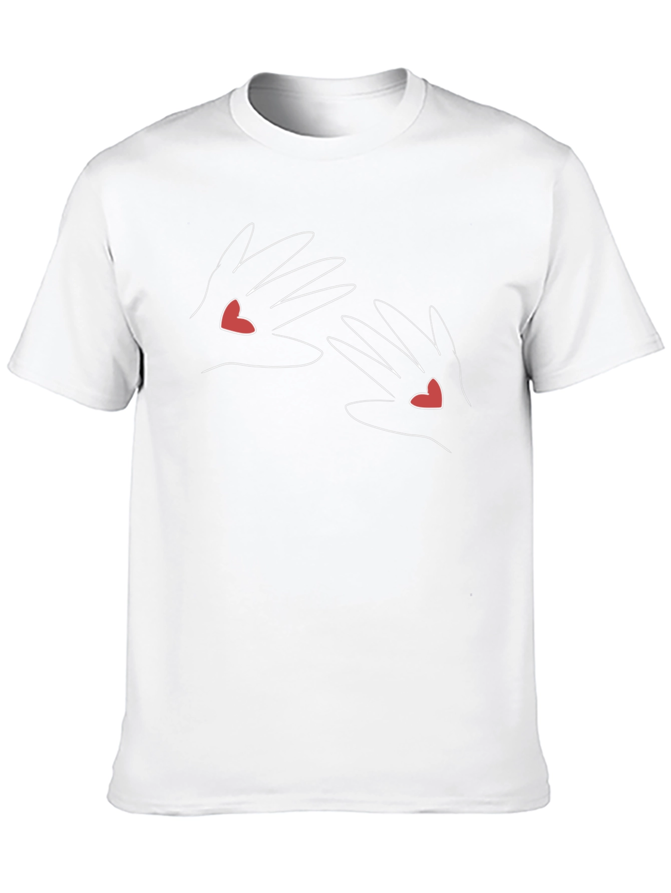 Black Hands Heart T-Shirt - Modern Minimalist Design view 10