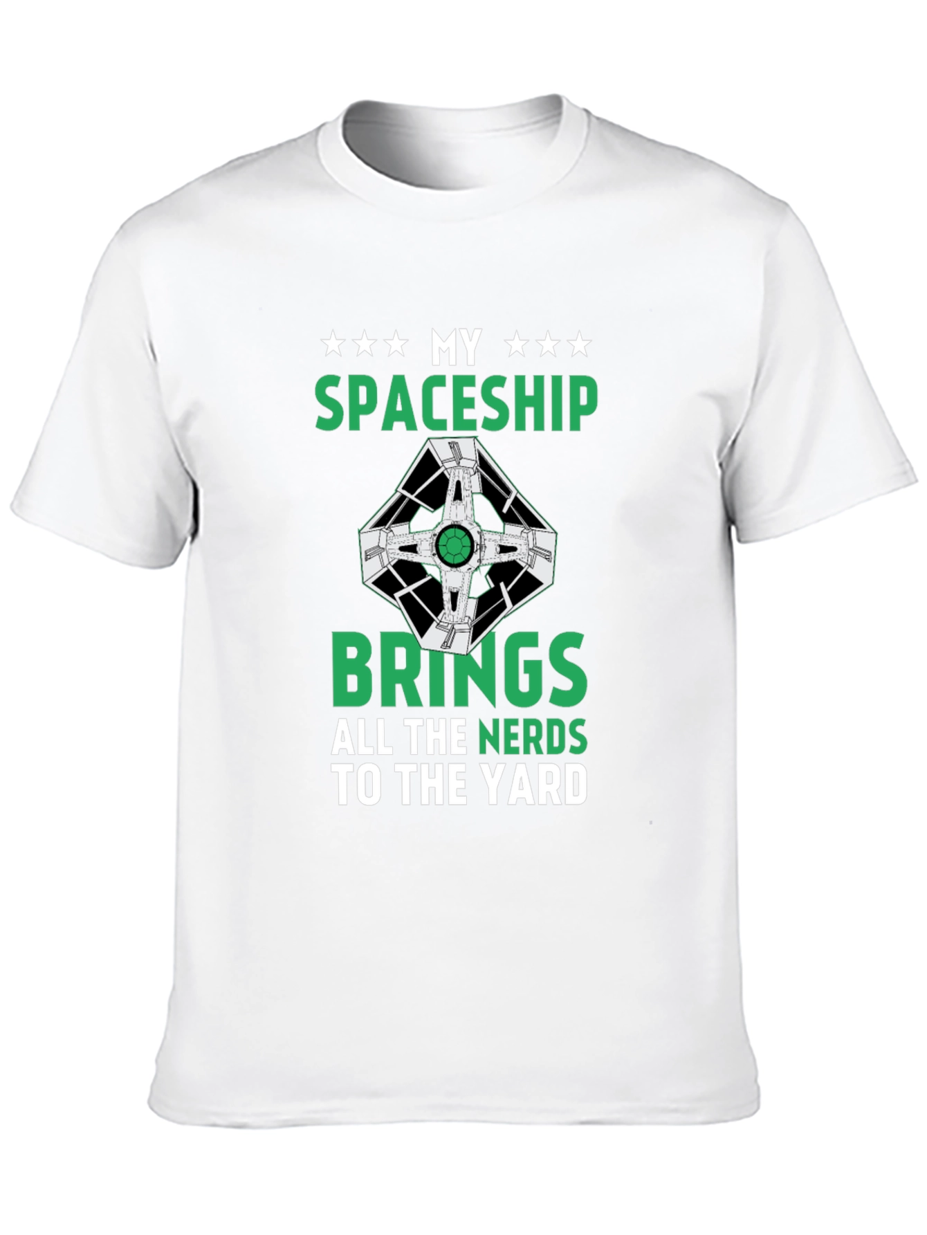 Black My Spaceship T-Shirt - Nerdy Humor Tee view 10
