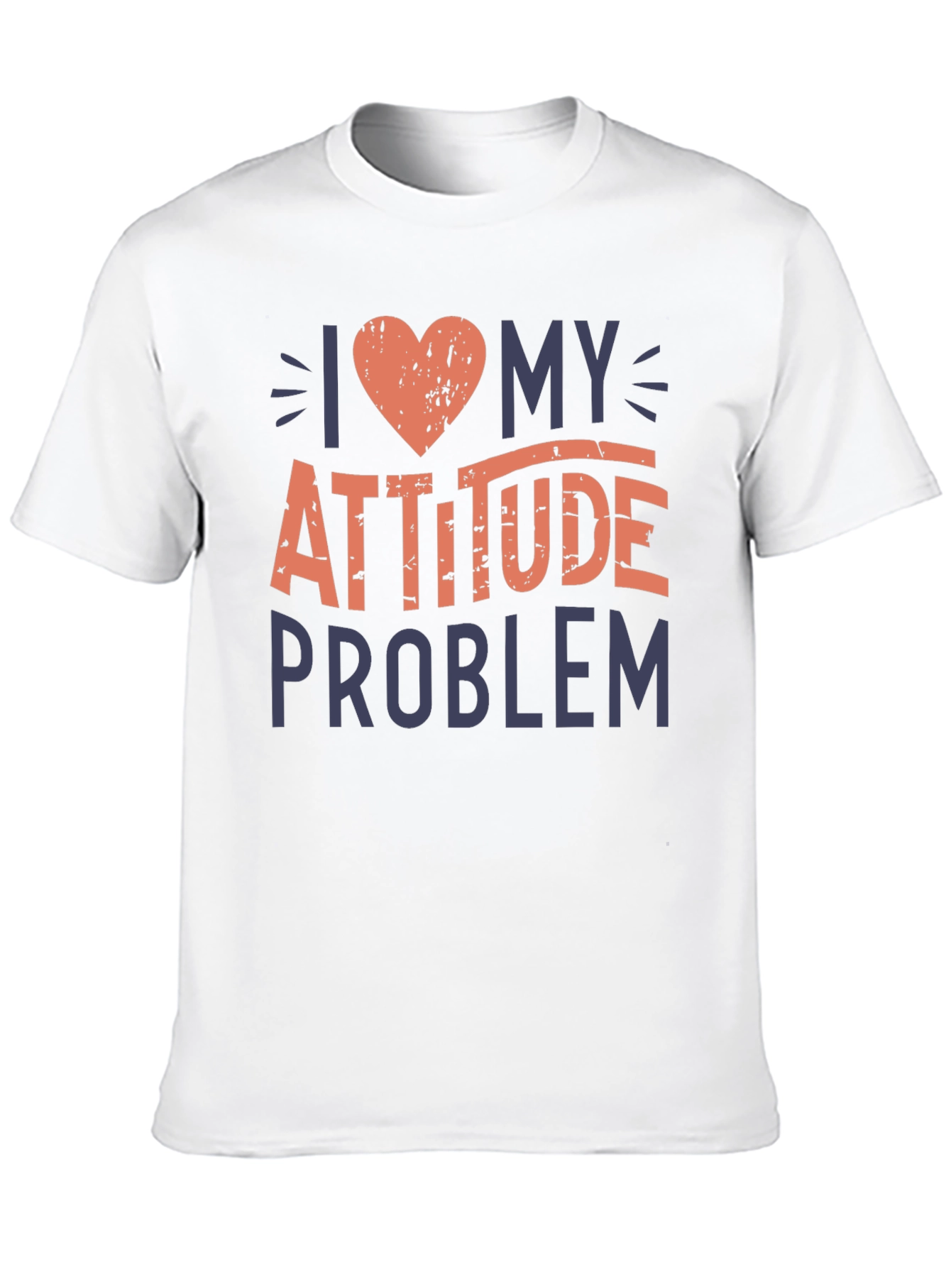 Black I Love My Attitude Problem Graphic T-Shirt view 10