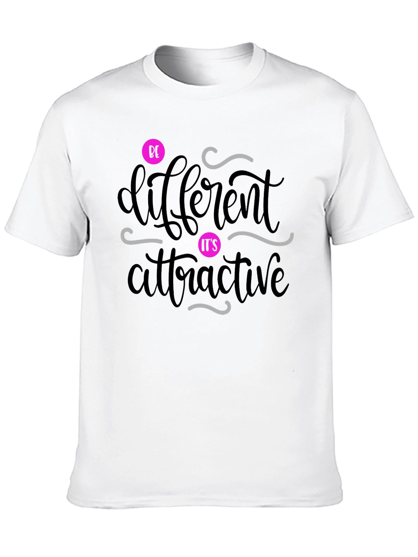Black Be Different Attractive T-Shirt - Unique Statement Tee view 10