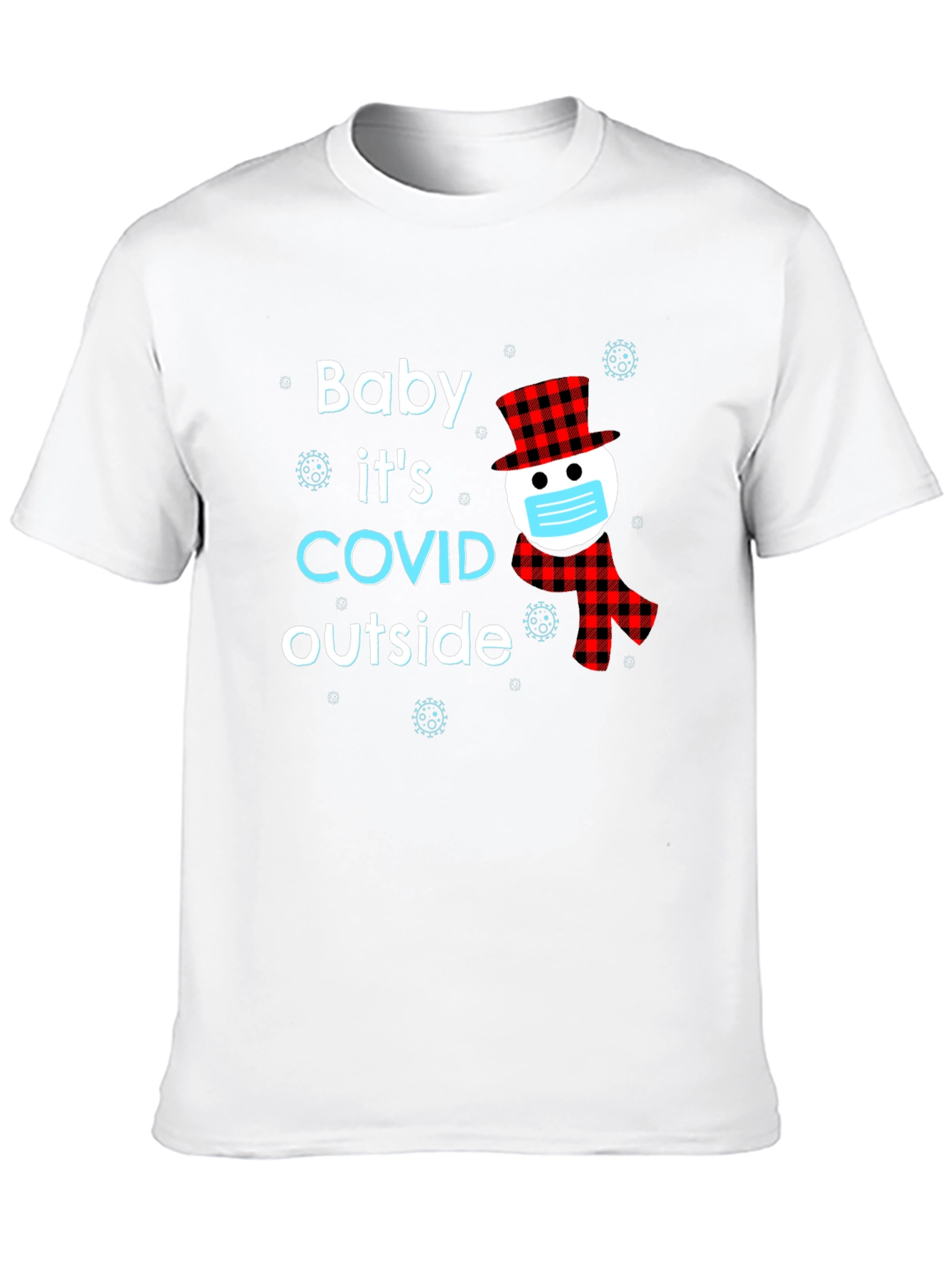 Black Baby It's COVID Outside Novelty T-Shirt view 10