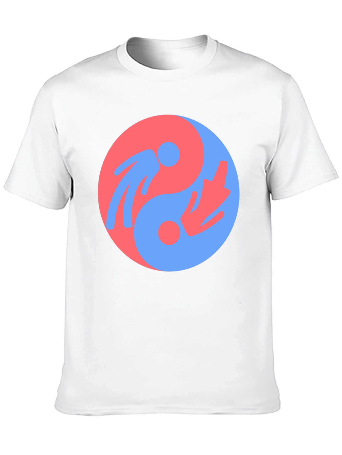 Black Yin Yang Harmony Graphic Tee - Unisex Black T-Shirt view 10