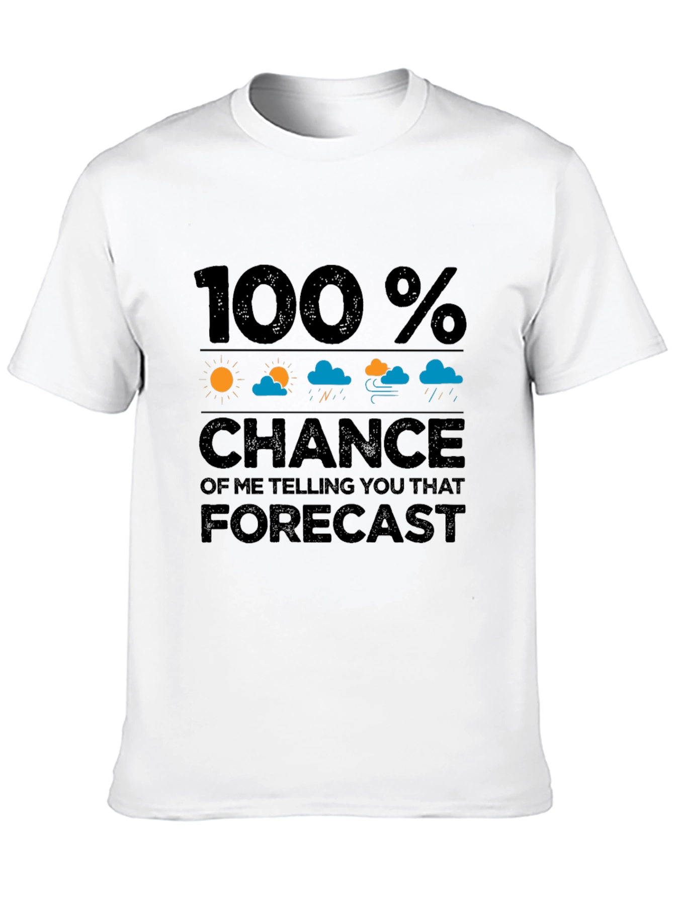 Black Funny Weather Forecast Graphic T-Shirt view 10