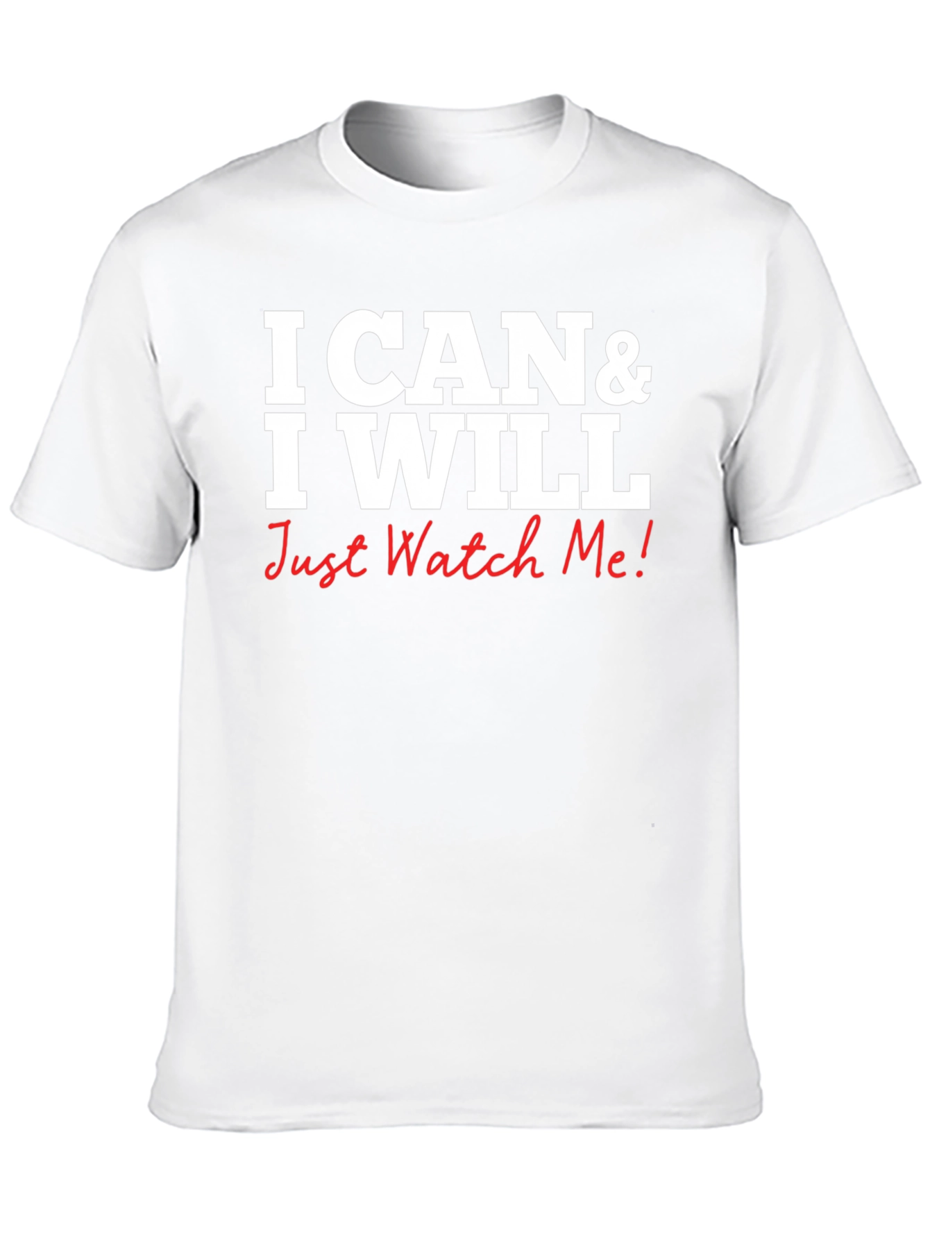 Black I Can & I Will Graphic Tee - Motivational Shirt view 10