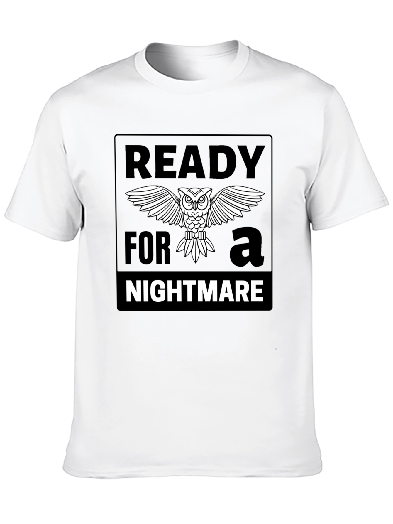 Black Ready For A Nightmare Owl Graphic Tee - Black view 10