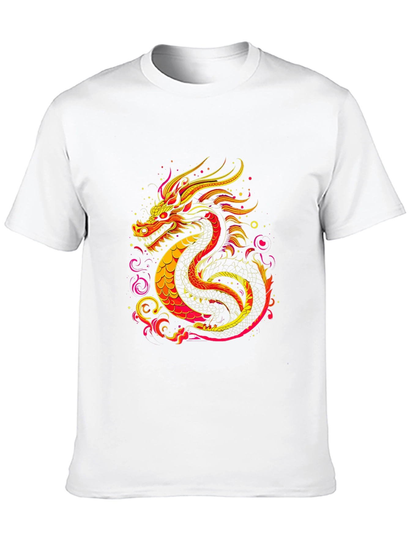 Black Fiery Dragon Graphic Tee - Bold Statement Shirt view 10