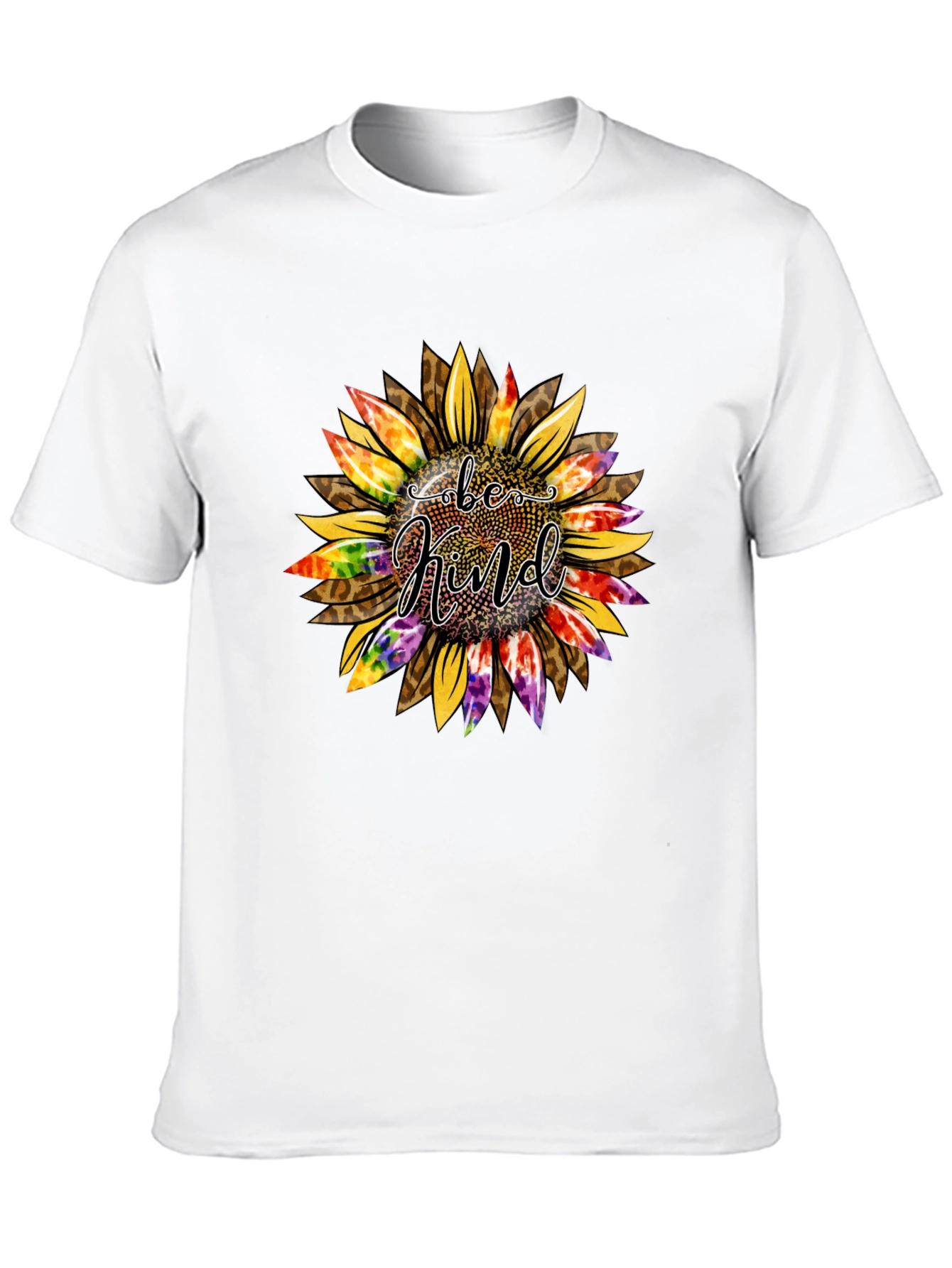 Black Be Kind Sunflower Graphic T-Shirt - Black view 10