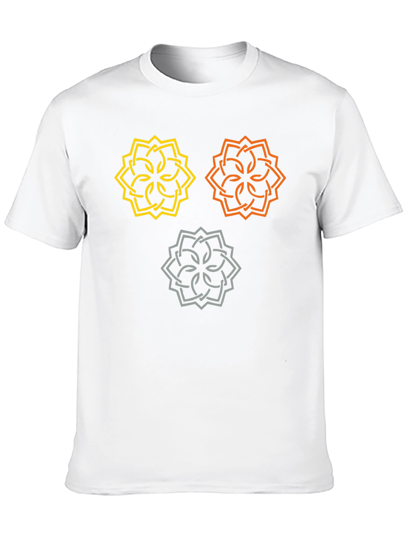 Black Geometric Knotwork Design T-Shirt view 10