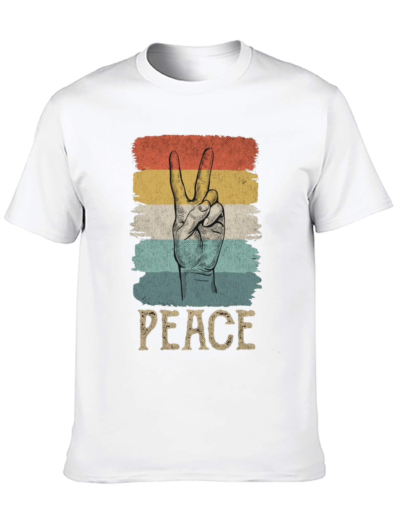 Black Retro Peace Sign T-Shirt view 10