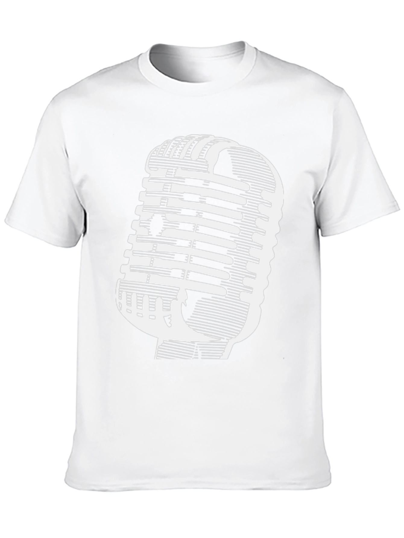 Black Vintage Microphone Graphic Tee - Classic Style view 10