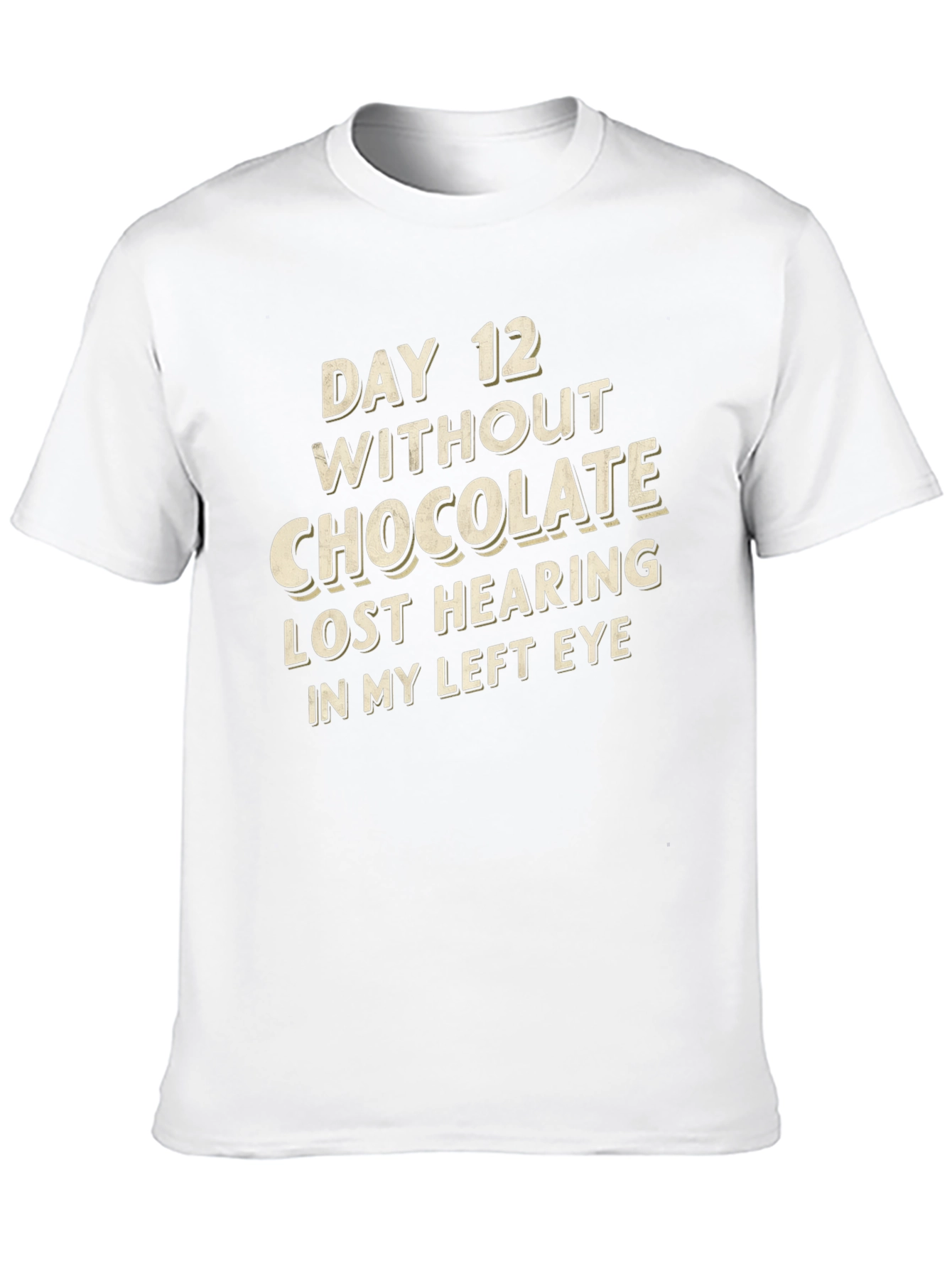 Black Funny 'Day 12 Without Chocolate' Graphic Tee view 10