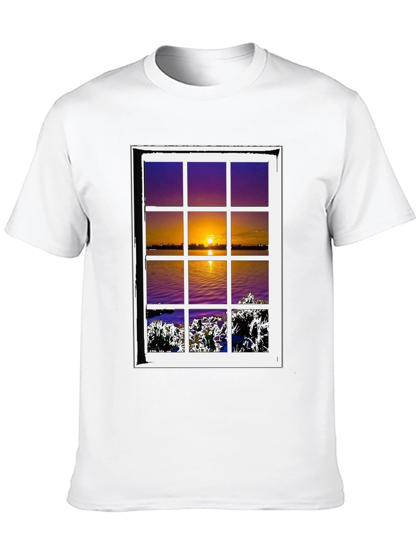Black Sunset Window T-Shirt - Nature Lover's Tee view 10